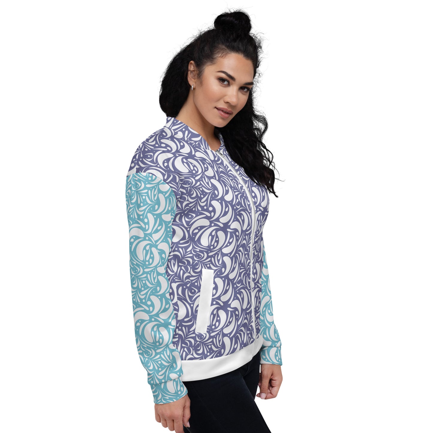 Unisex Bomber Jacket Kukloso Panopoly de fleuron No 11 - Free Shipping