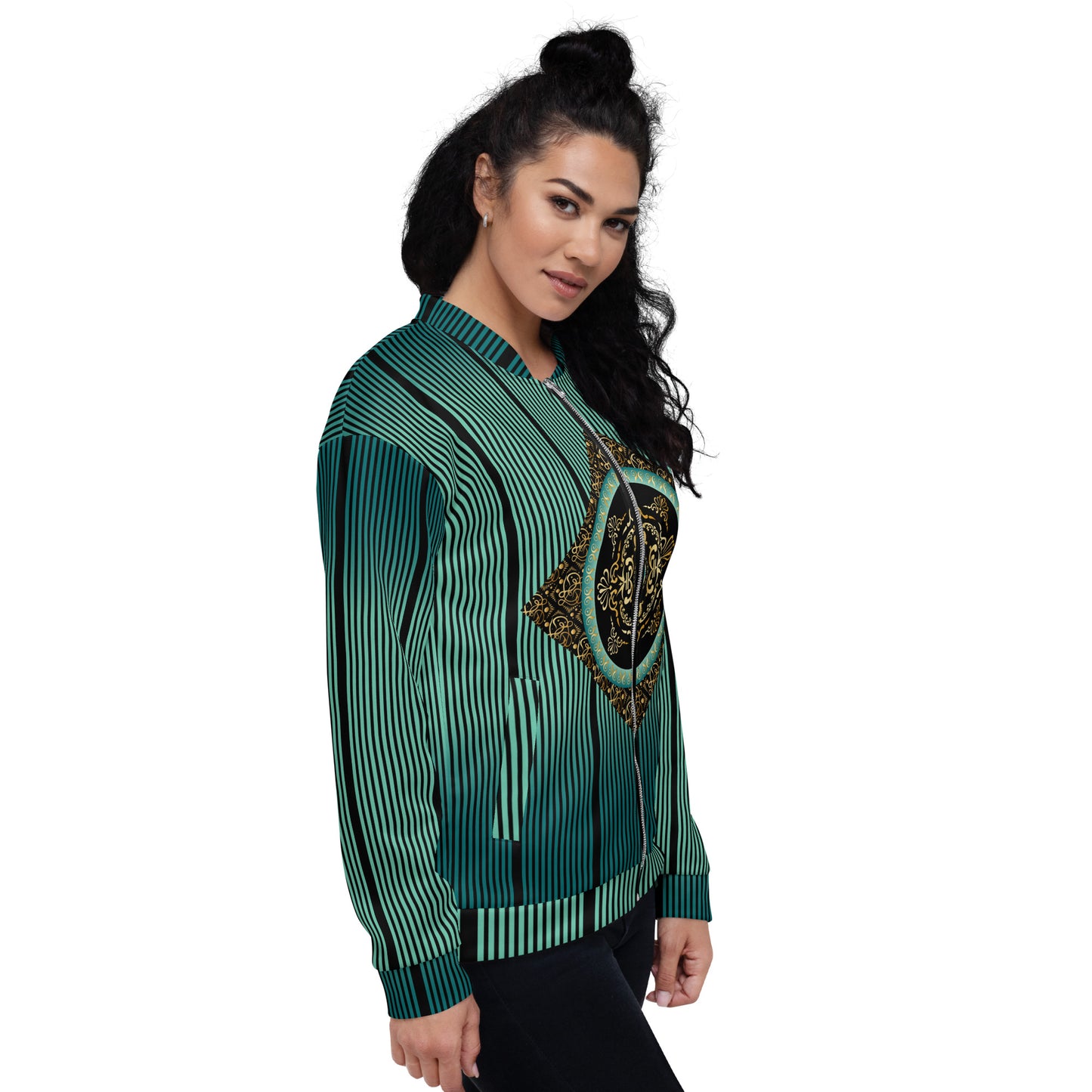 Unisex Bomber Jacket Kukloso Circularity No 579 No 1 - Free Shipping