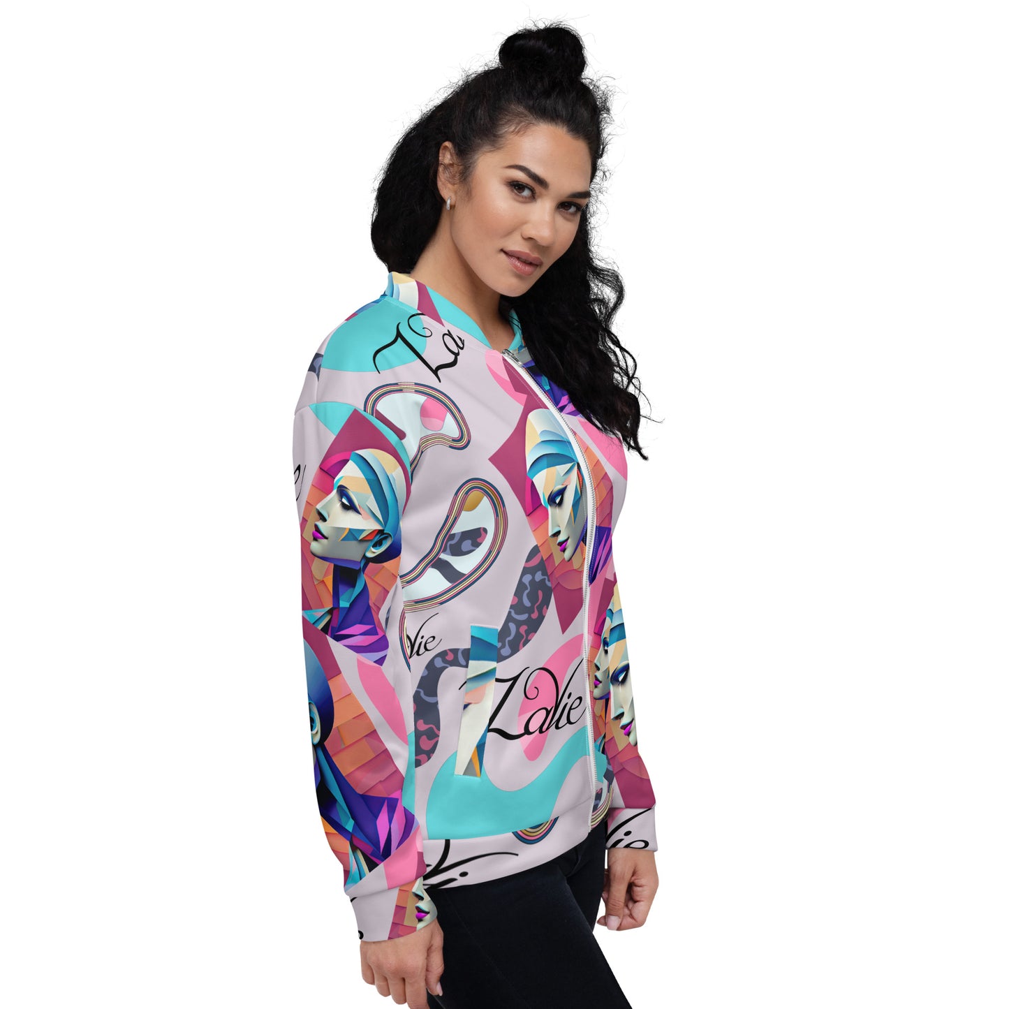 Unisex Bomber Jacket Kukloso Space Face Collage No 1 - free Shipping
