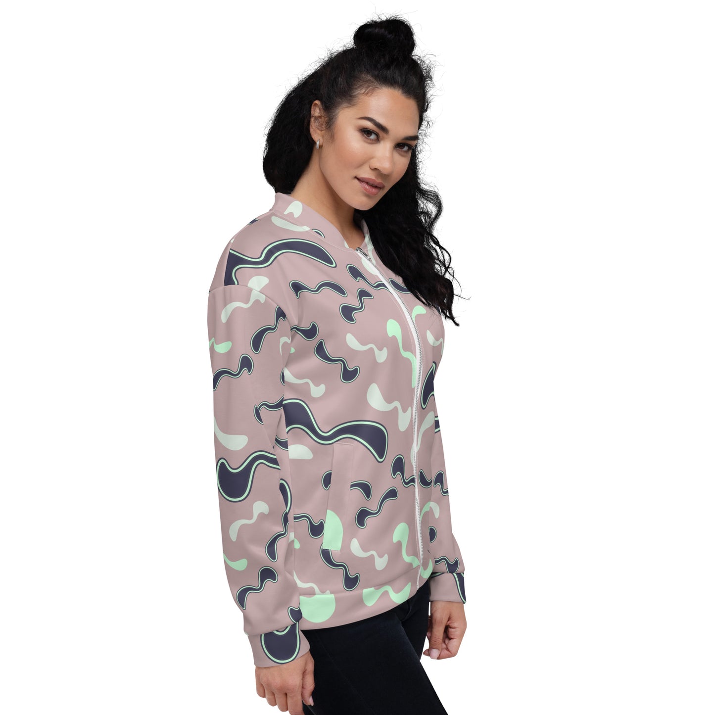 Unisex Bomber Jacket Kukloso Color Maze No 3 - Free Shipping