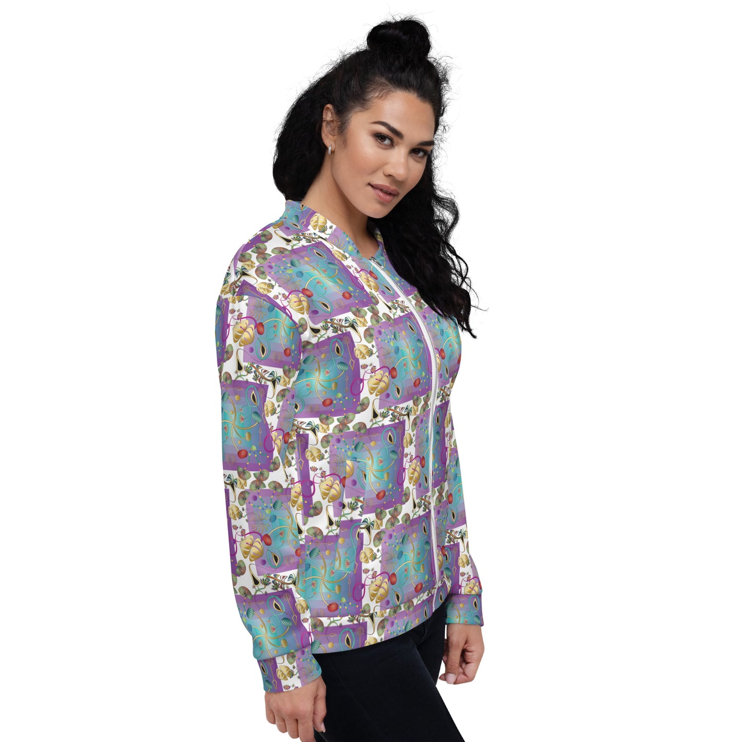 Unisex Bomber Jacket Kukloso Kuklos No 4358 Pattern Small - Free Shipping