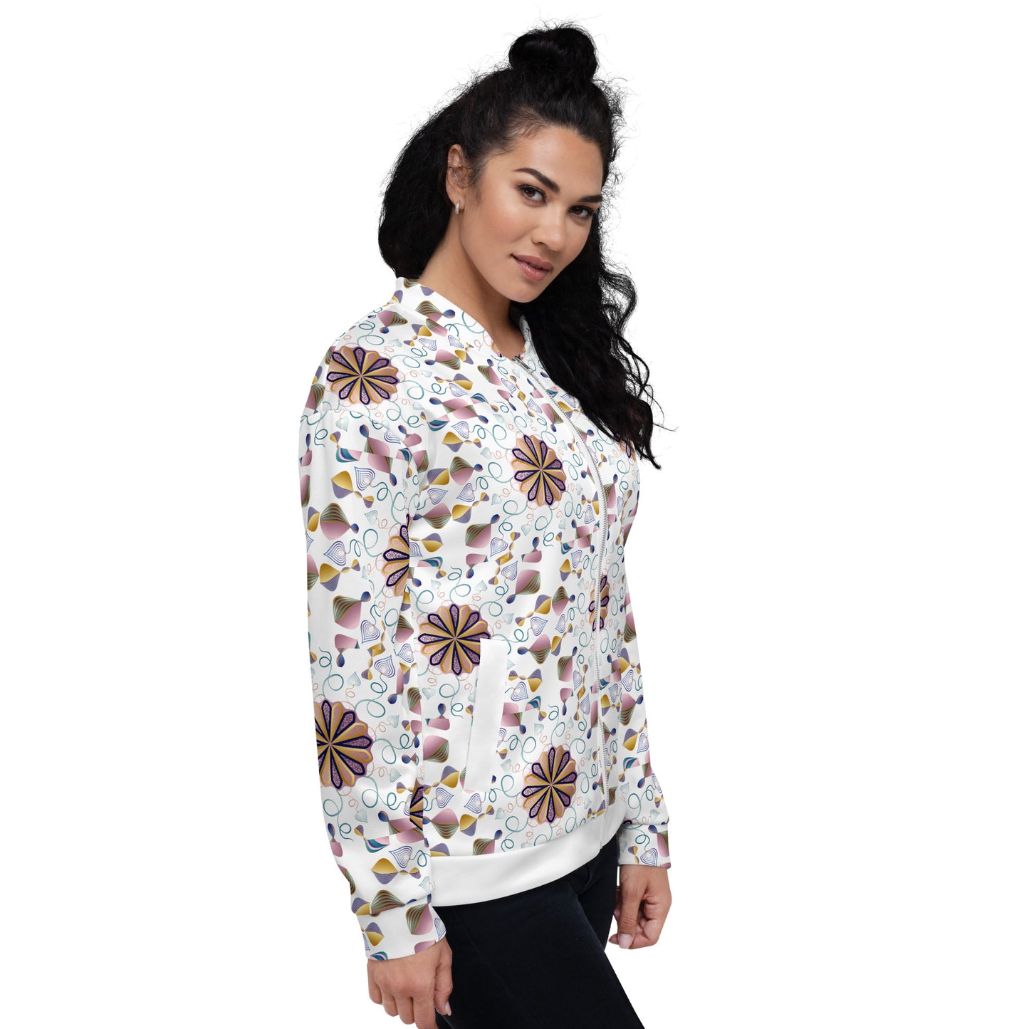 Unisex Bomber Jacket Kukloso Kuklos No 4393 Pattern - Free Shipping