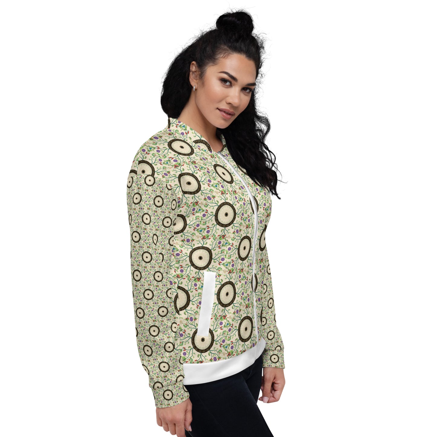 Unisex Bomber Jacket Kukloso Kuklos No 4357 Pattern - Free Shipping