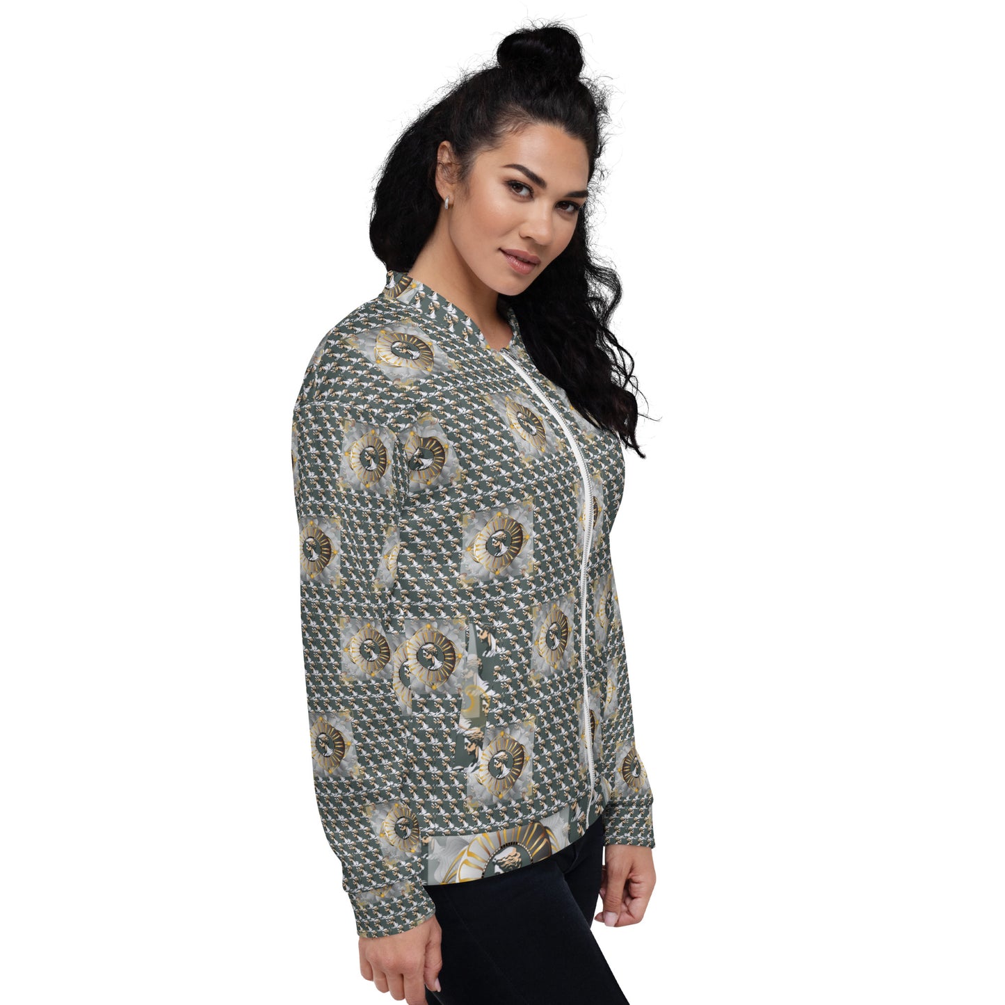 Unisex Bomber Jacket Kukloso Kuklos No 4376 Pattern - Free Shipping