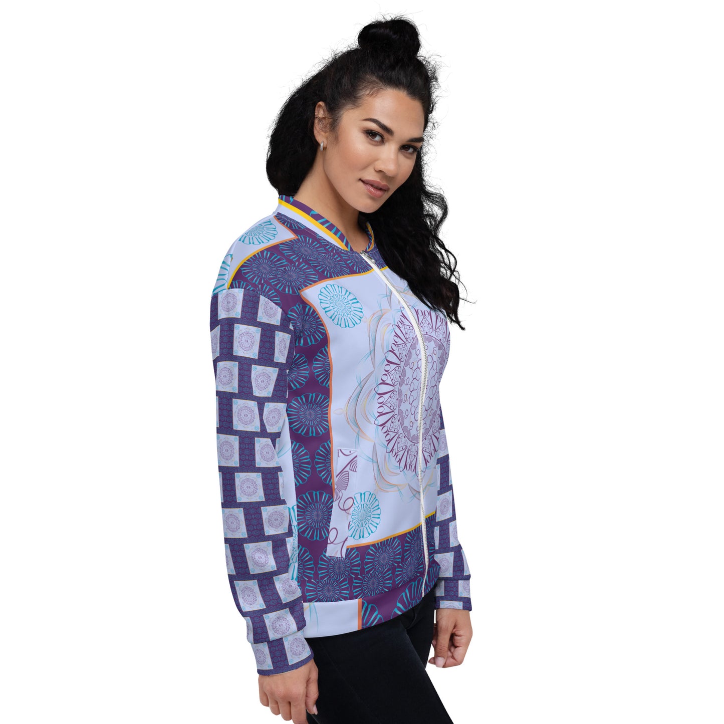 Unisex Bomber Jacket Kukloso Kuklos No 4386 Pattern - Free Shipping