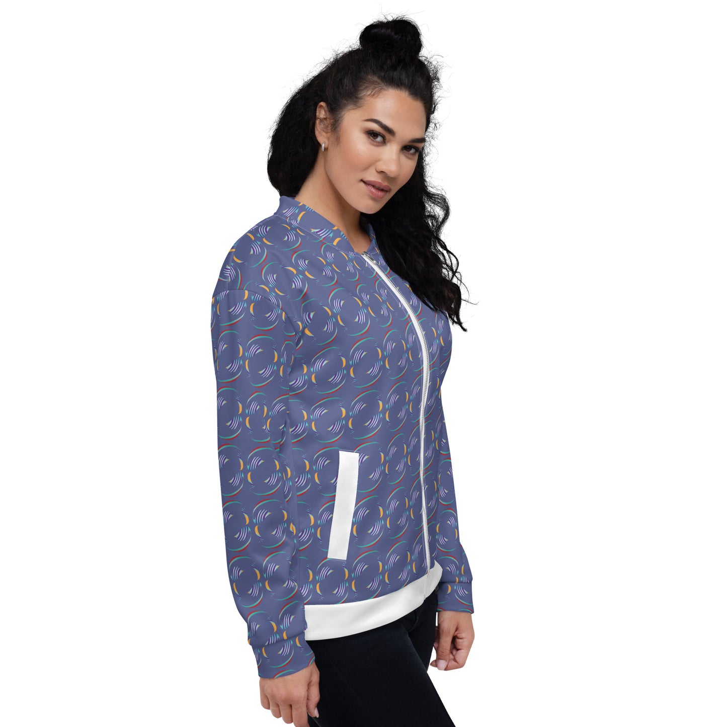 Unisex Bomber Jacket Kukloso Fleuron No 76 No 1 - Free Shipping