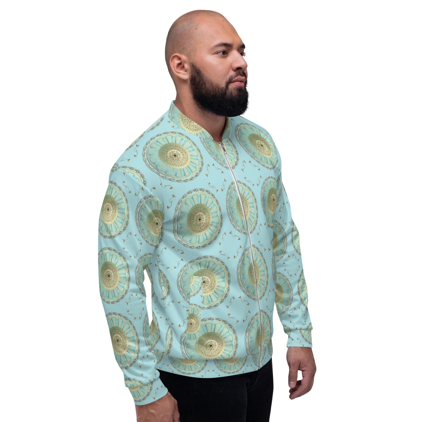 Unisex Bomber Jacket Kukloso Mandala Delicata - Free Shipping