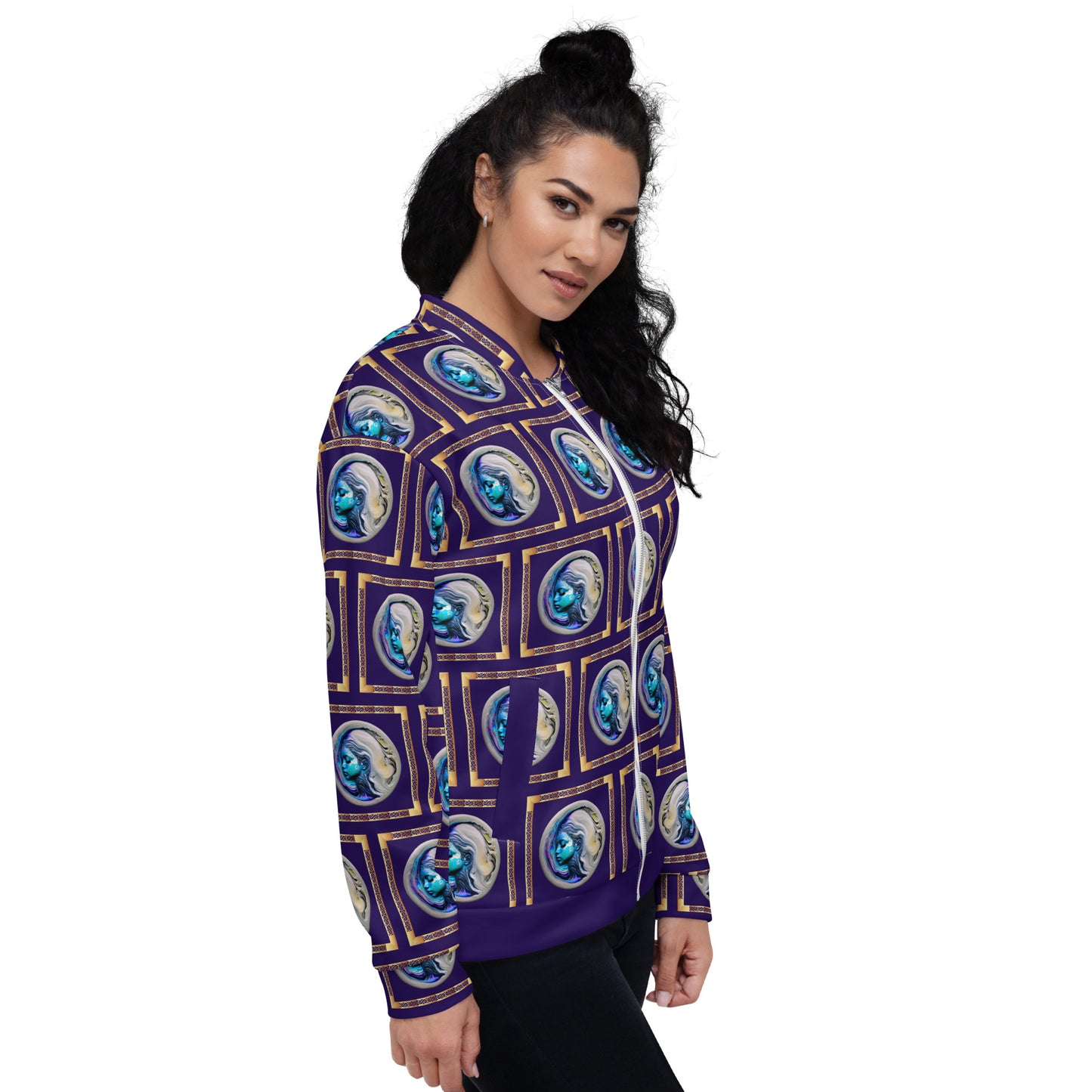 Unisex Bomber Jacket Kukloso Liquid Color Woman No 2 - Free Shipping