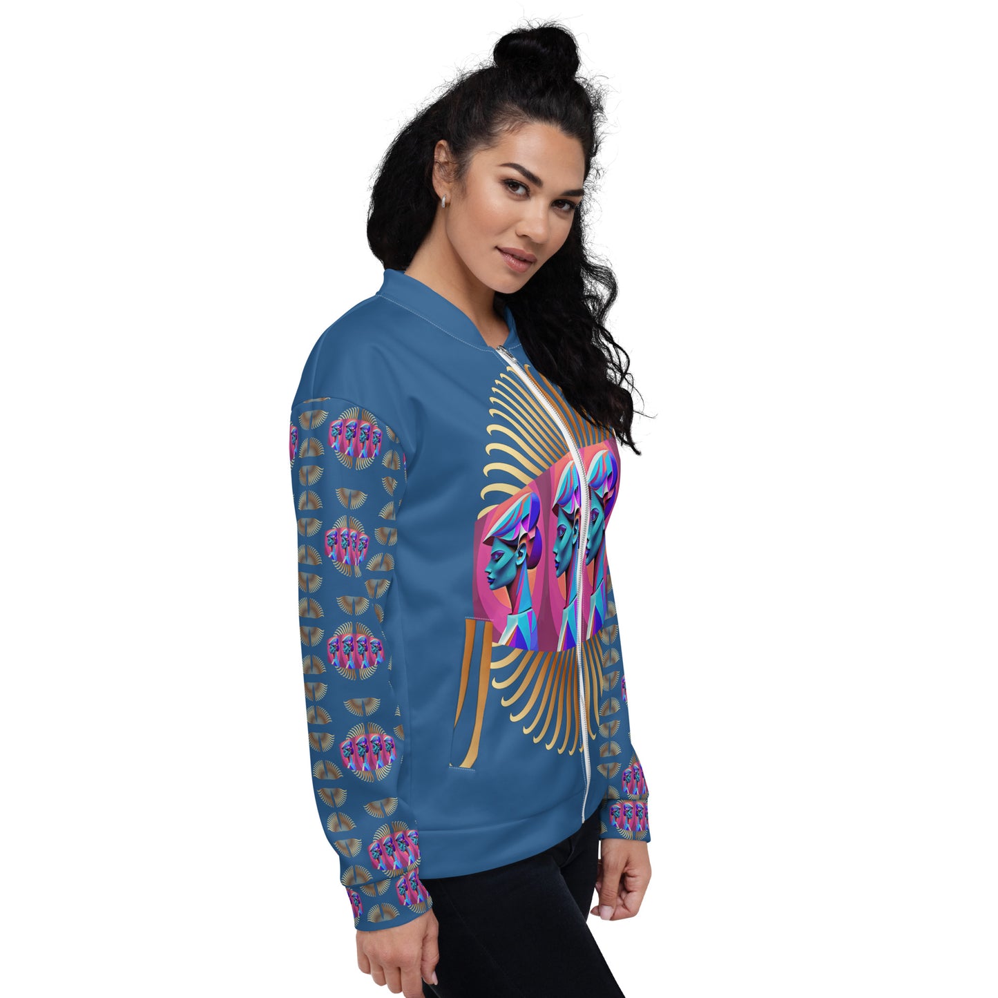 Unisex Bomber Jacket Kukloso Abstracticon No 23 - Free Shipping