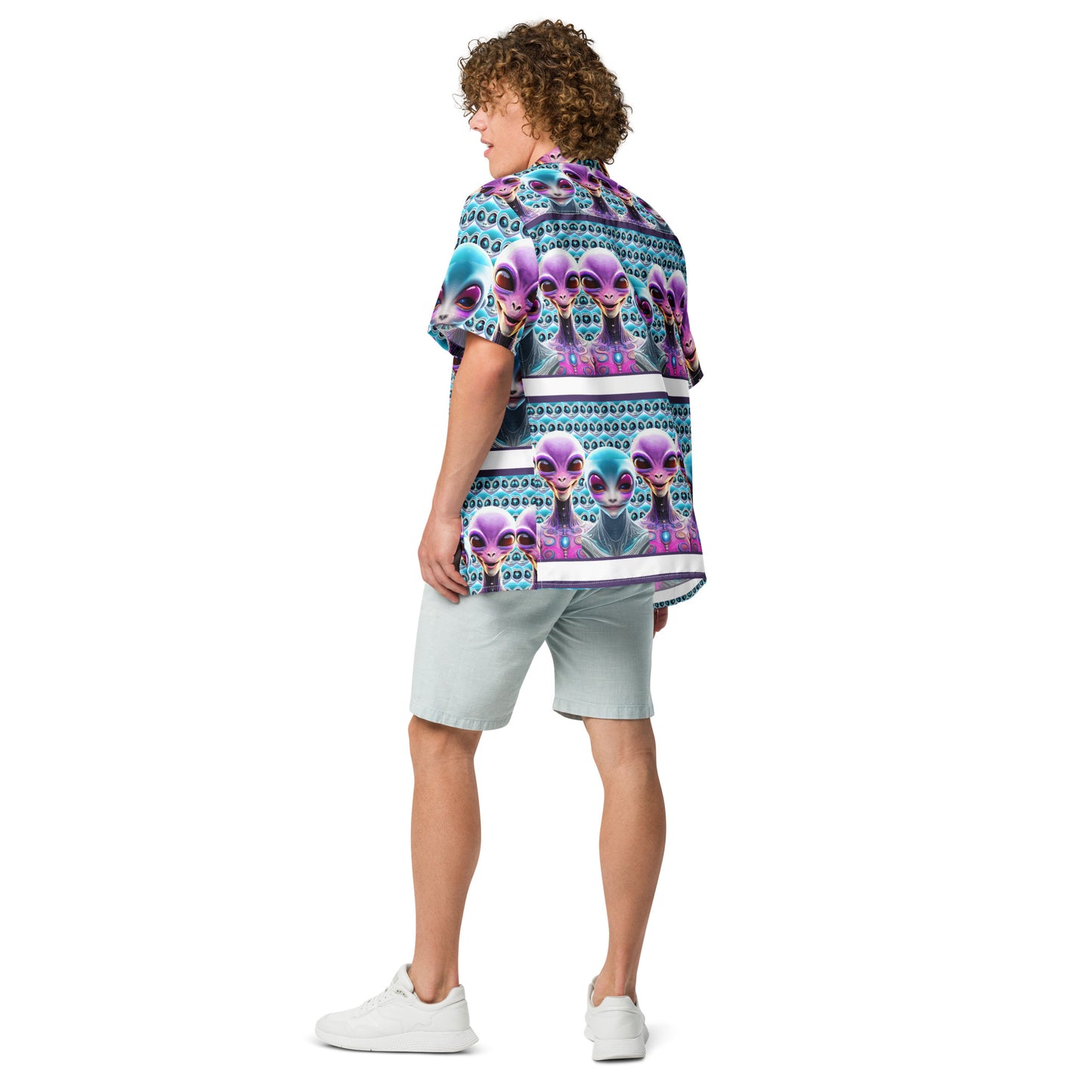 Unisex button shirt Kukloso Space Faces No 6 - Free Shipping