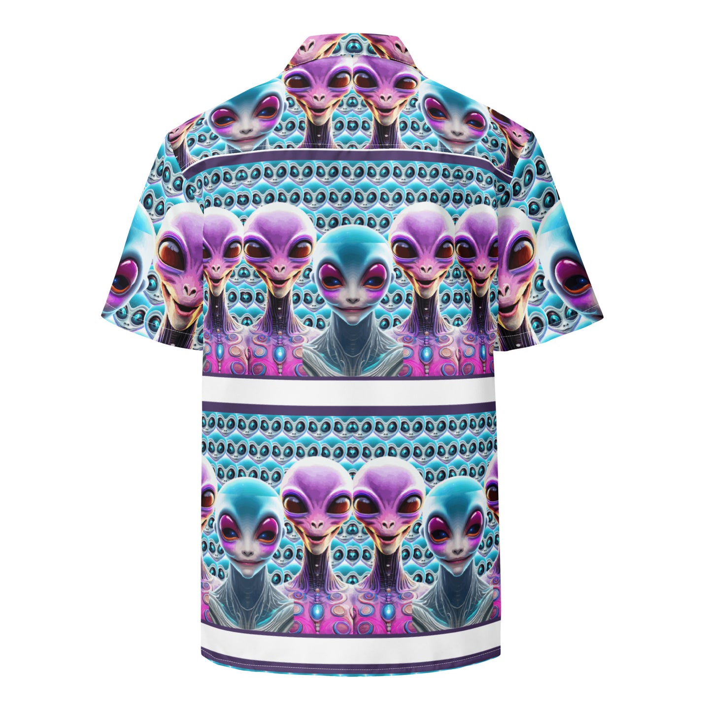 Unisex button shirt Kukloso Space Faces No 6 - Free Shipping