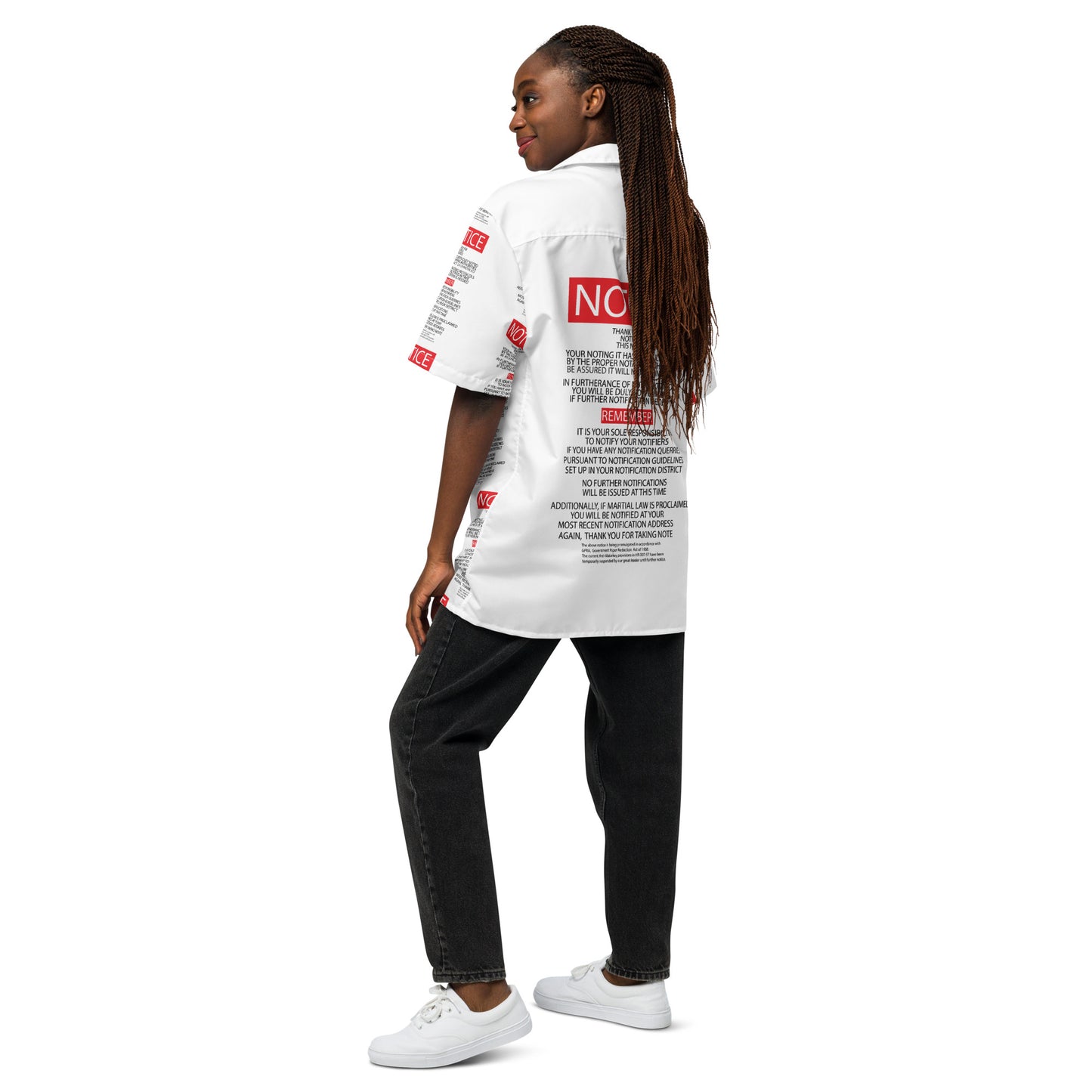 Unisex button shirt Kukloso "Take Note" - Free Shipping