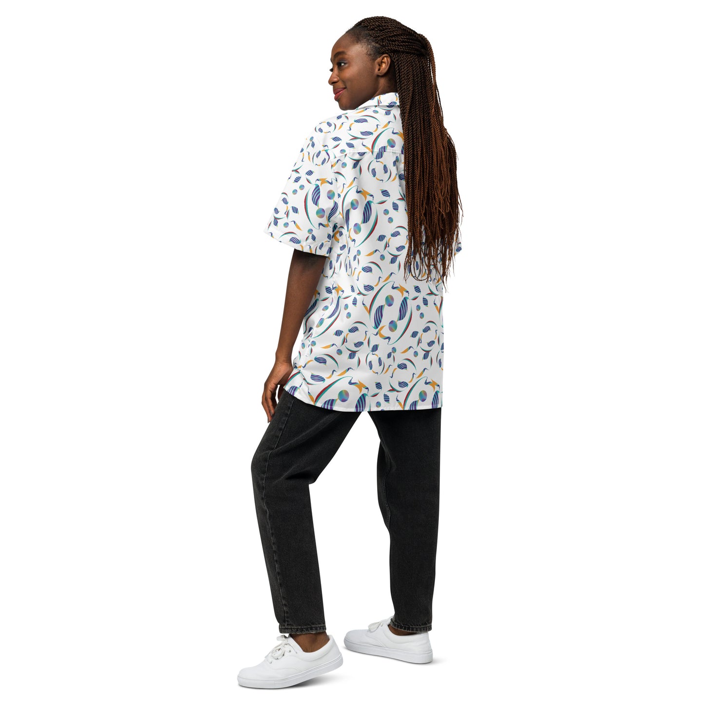 Unisex button shirt Kukloso Whimsical No 80 D - Free Shipping