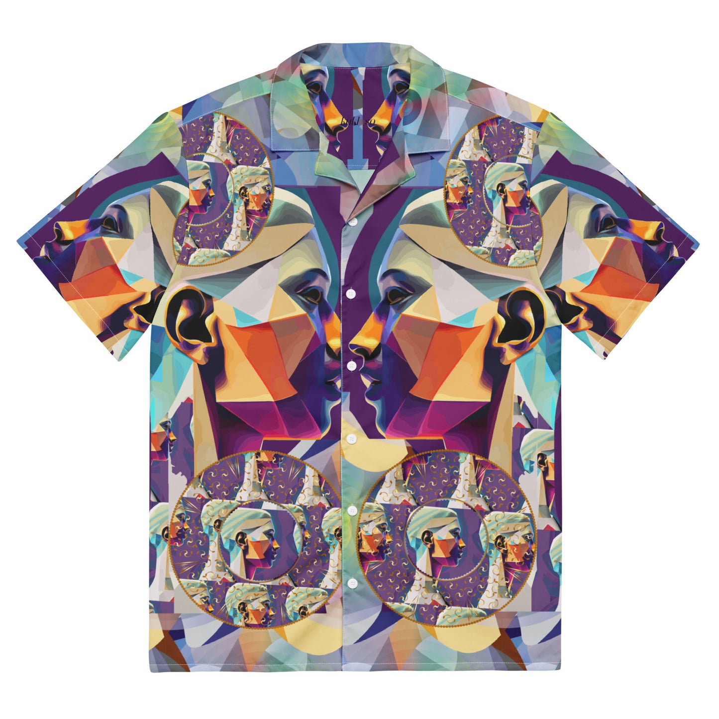 Unisex button shirt Kukloso Cubist Face Collage No 2 - Free Shipping