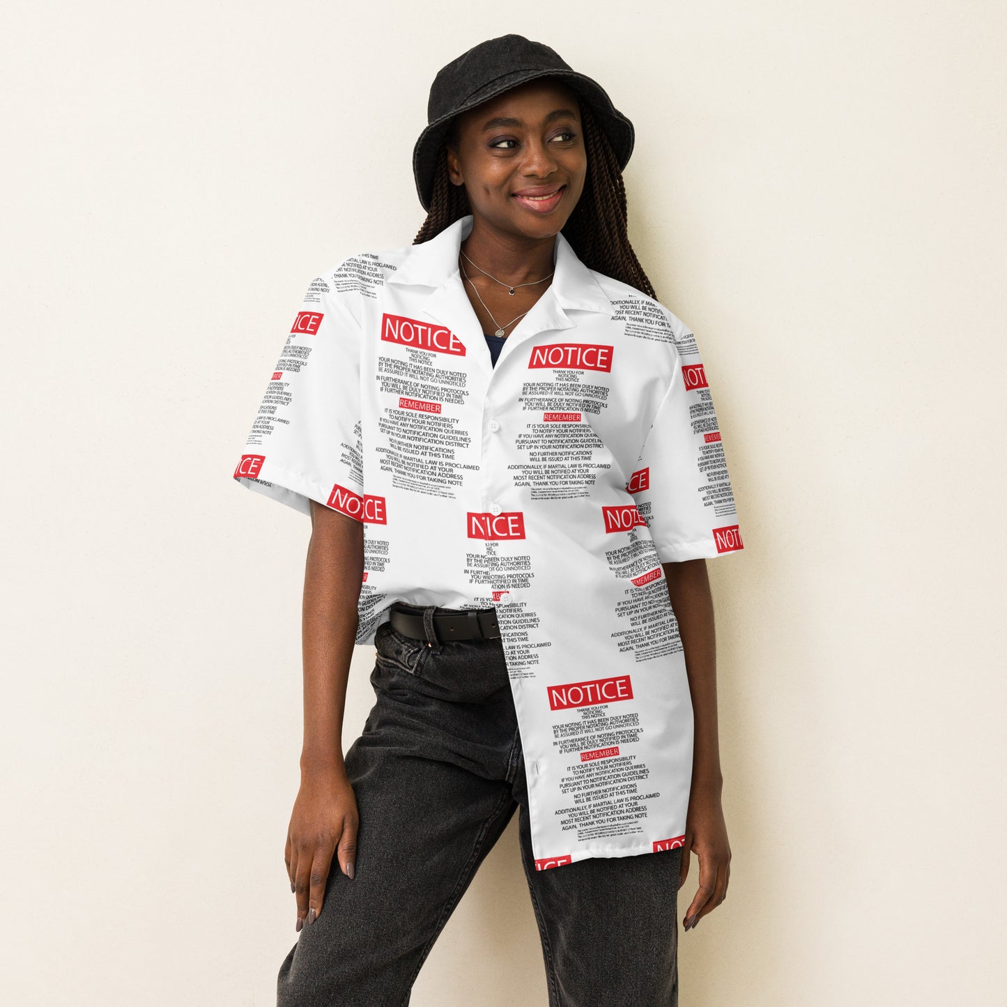 Unisex button shirt Kukloso "Take Note" - Free Shipping