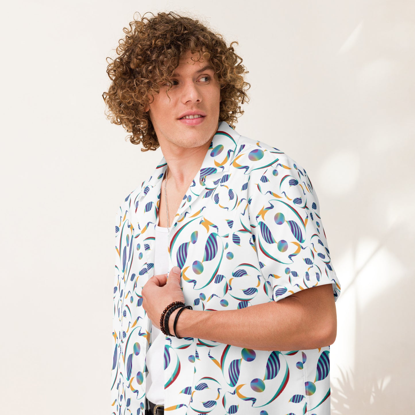 Unisex button shirt Kukloso Whimsical No 80 D - Free Shipping