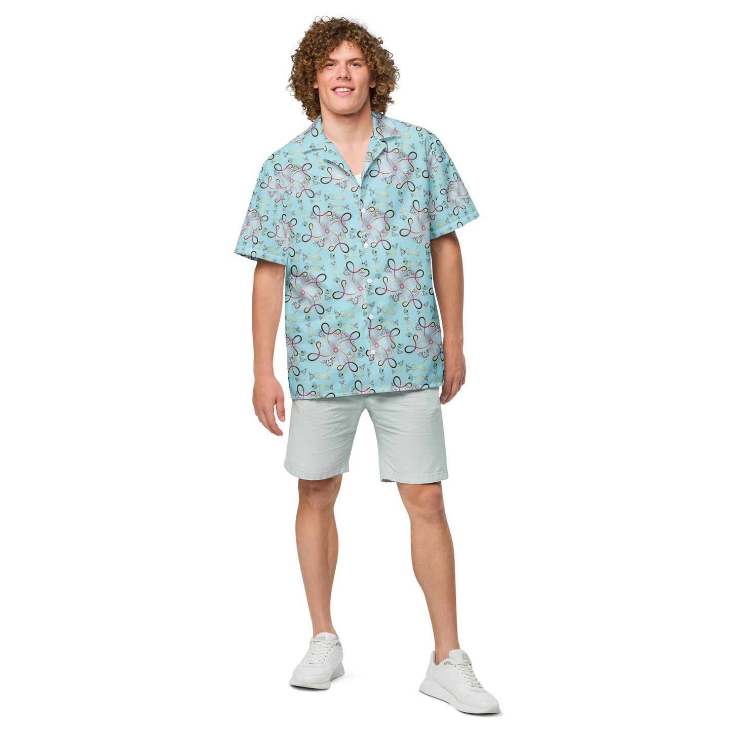 Unisex button shirt Kukloso Whimsical No 25 A - Free Shipping