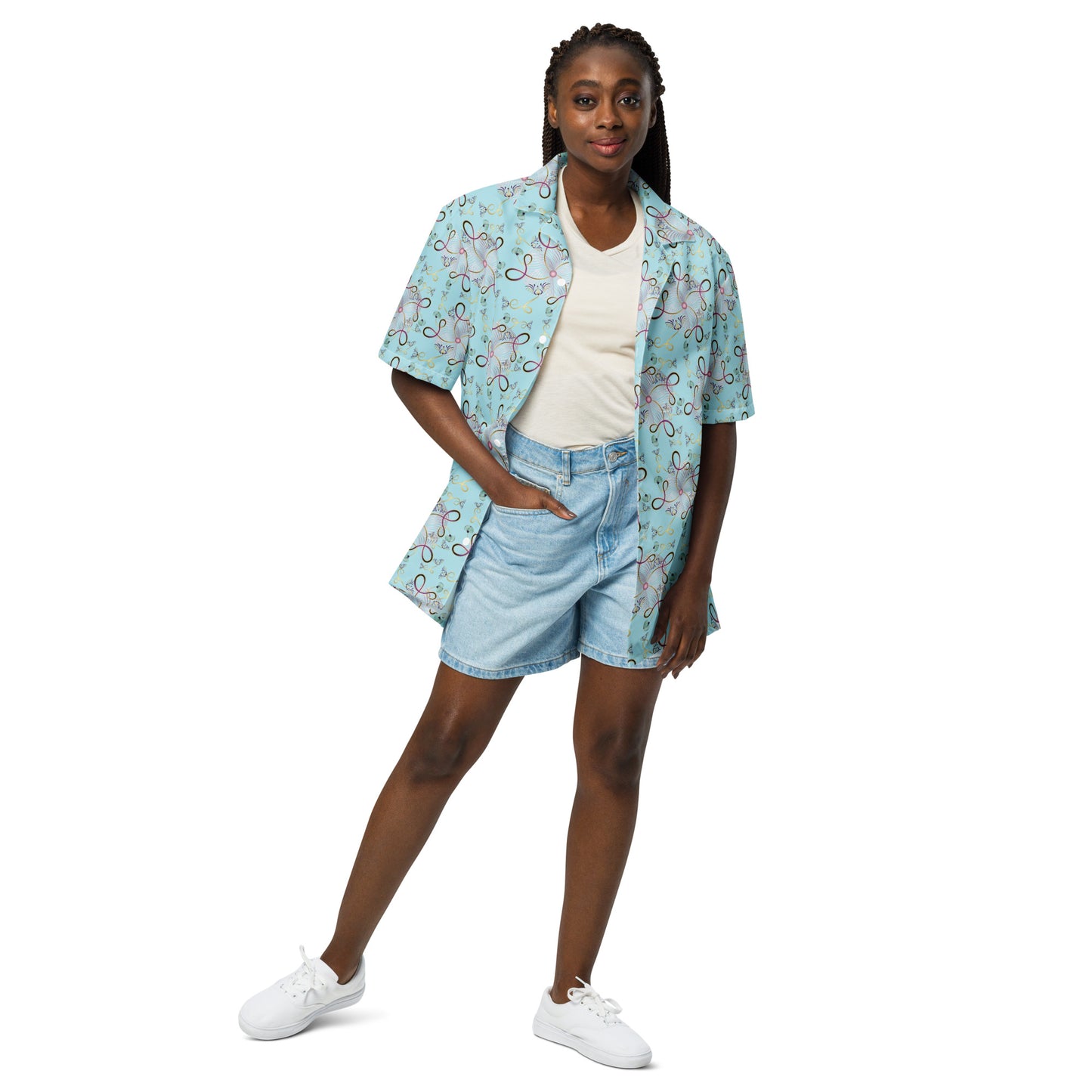 Unisex button shirt Kukloso Whimsical No 25 A - Free Shipping