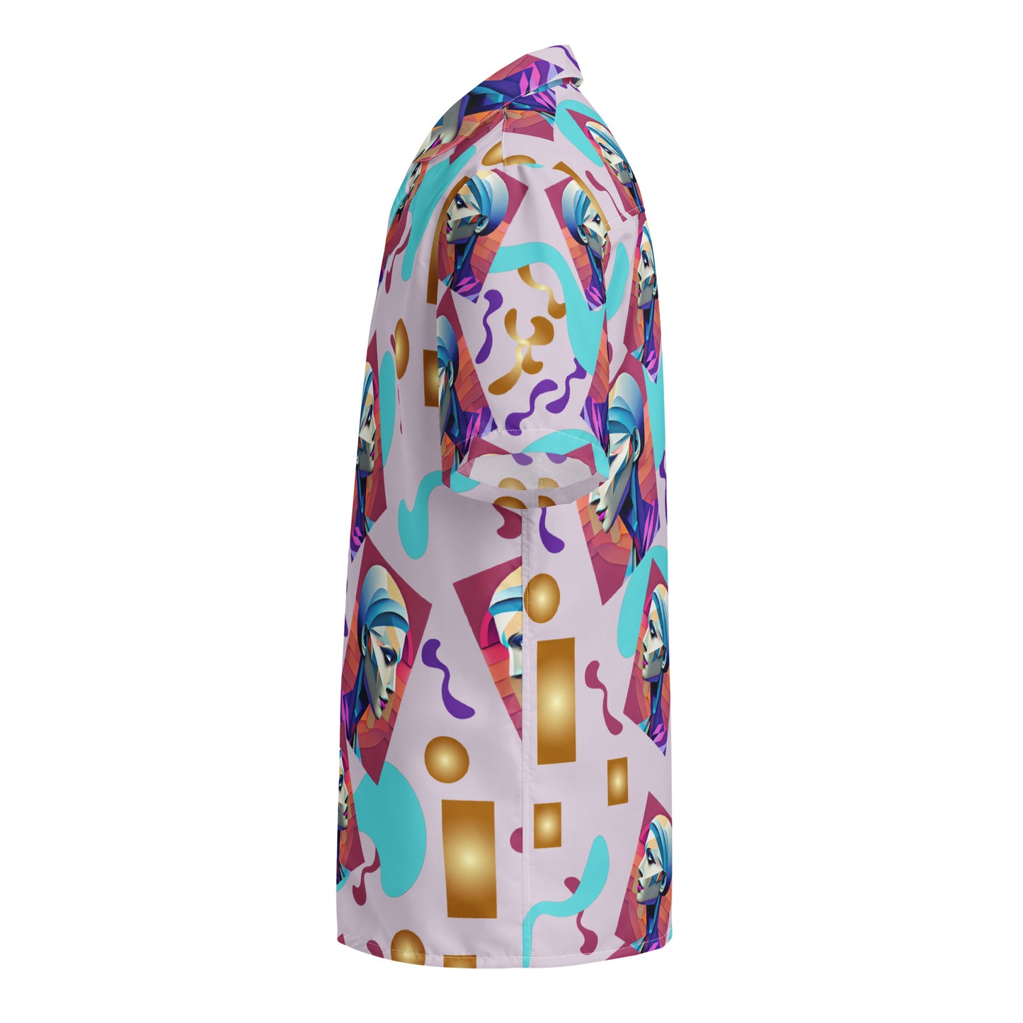 Unisex button shirt Kukloso Color Maze No 6 - Free Shipping