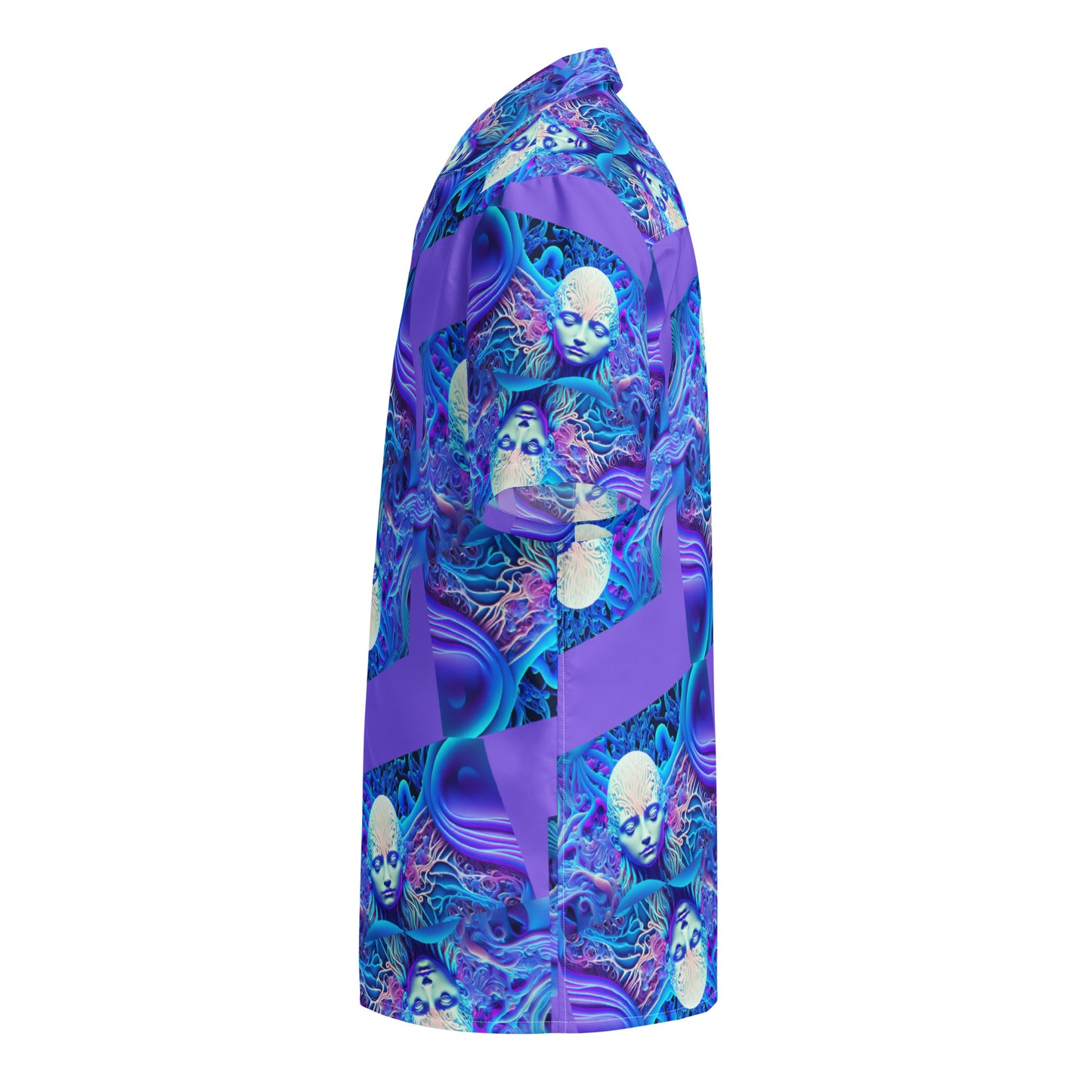 Unisex button shirt Kukloso Space Faces 'Love Is Everywhere' - Free Shipping