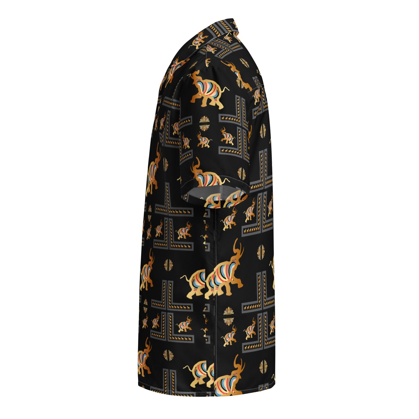 Unisex button shirt Kukloso Whimsical No 46 A Ganesha - Free Shipping