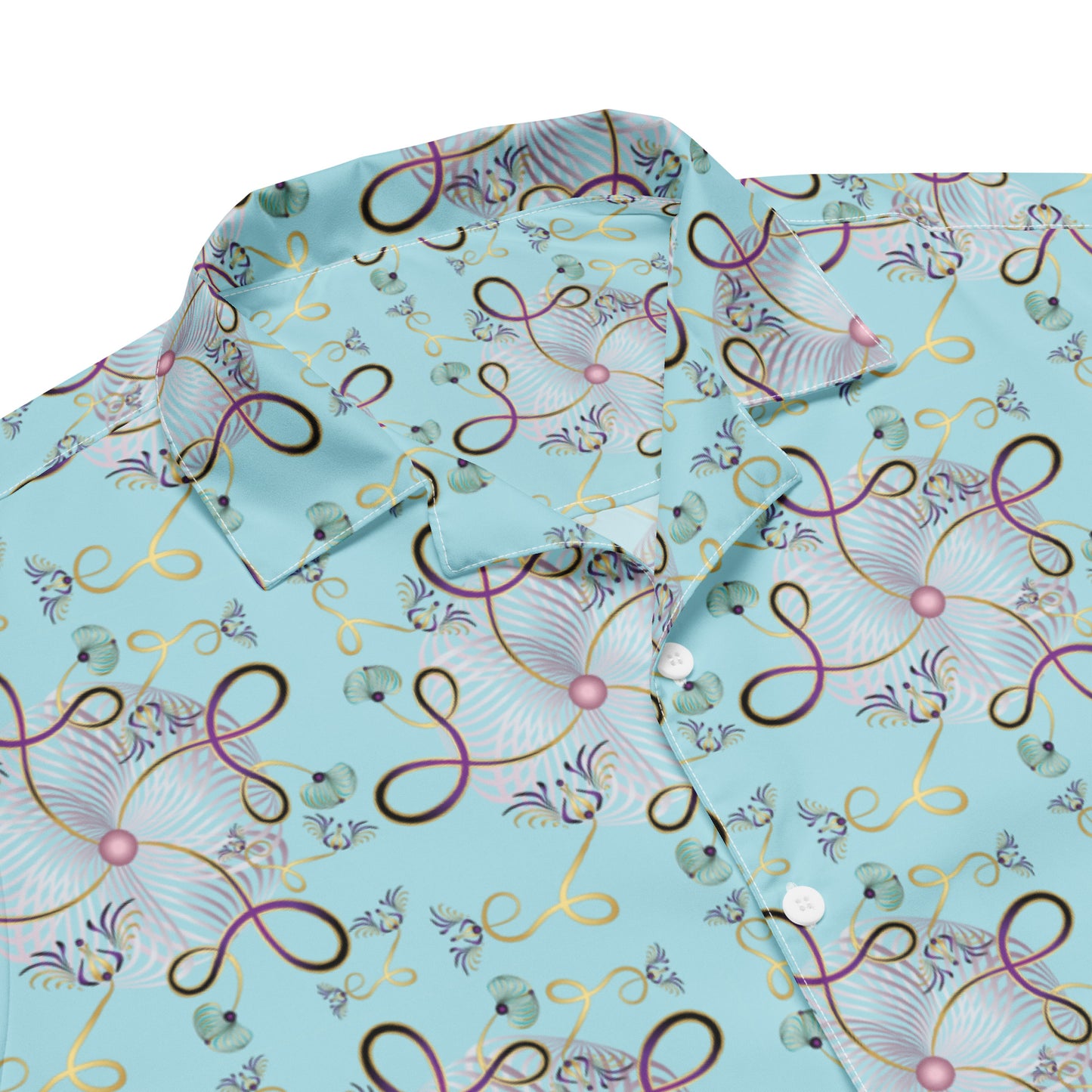 Unisex button shirt Kukloso Whimsical No 25 A - Free Shipping