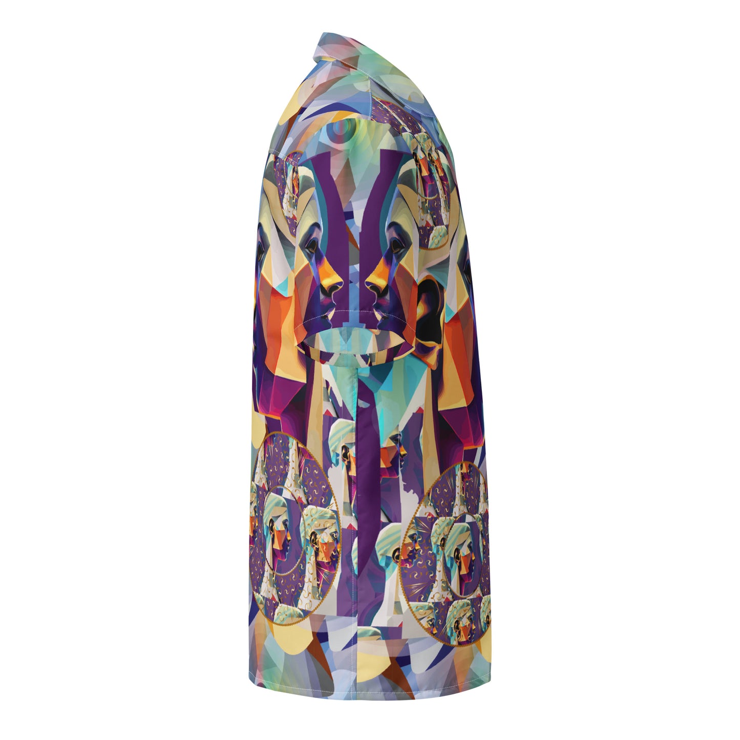 Unisex button shirt Kukloso Cubist Face Collage No 2 - Free Shipping