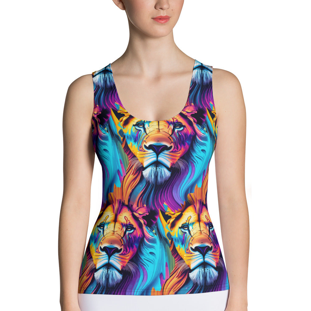 All-Over Women's Tank Top Kukloso Cubist Faces No 1 Free Shipping