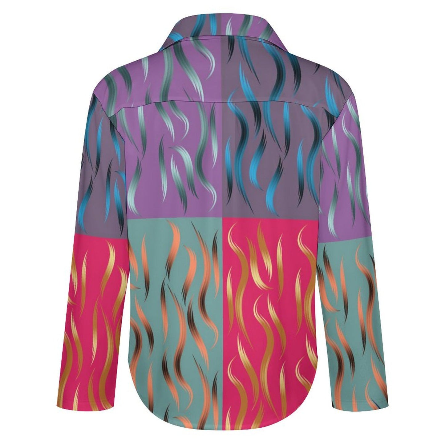 Long Sleeve Shirt Blouse Kukloso Abstract No 1303