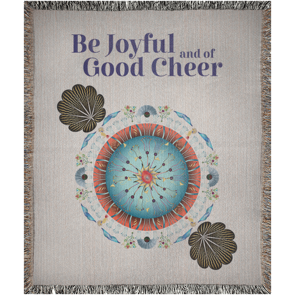Woven Blankets Kukloso OVC No 4136 'Be Joyful and of Good Cheer' - Free Shipping