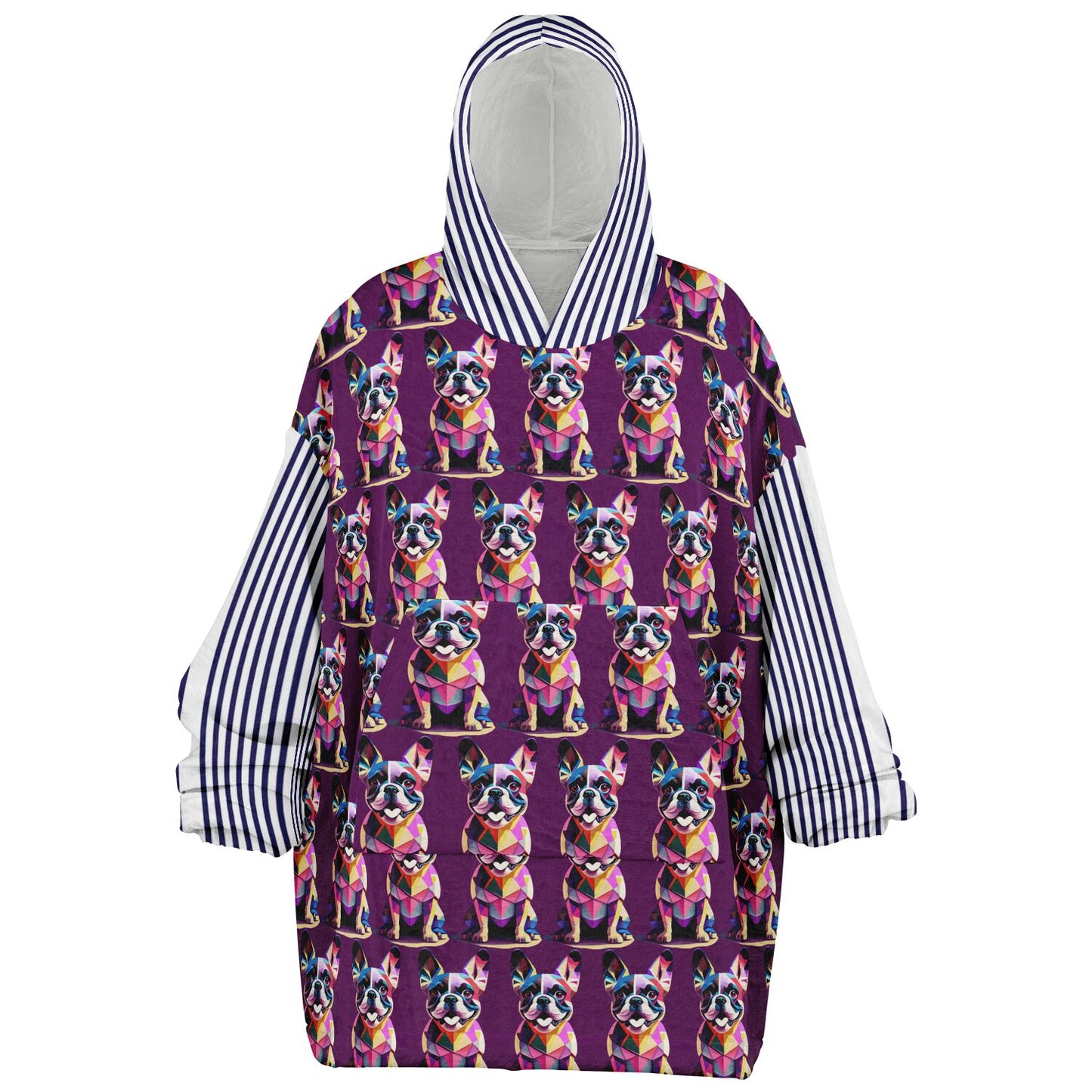 Snug Hoodie Economy - AOP Kukloso Cubist French Bulldog - Free Shipping