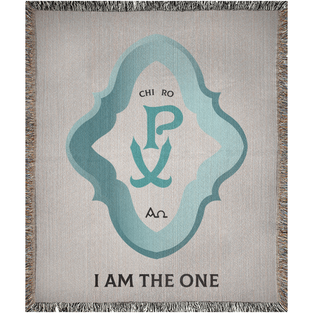 Woven Blankets Kukloso PX Chi Ro Christogram- "I Am The One" - Free Shipping