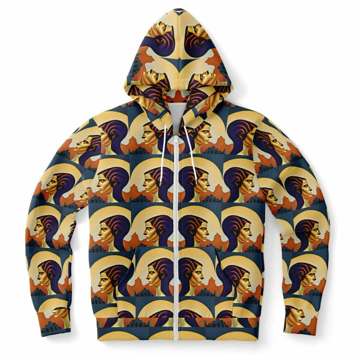 Fashion Zip-Up Hoodie - AOP Kukloso Ancients series No 2 - Free Shipping