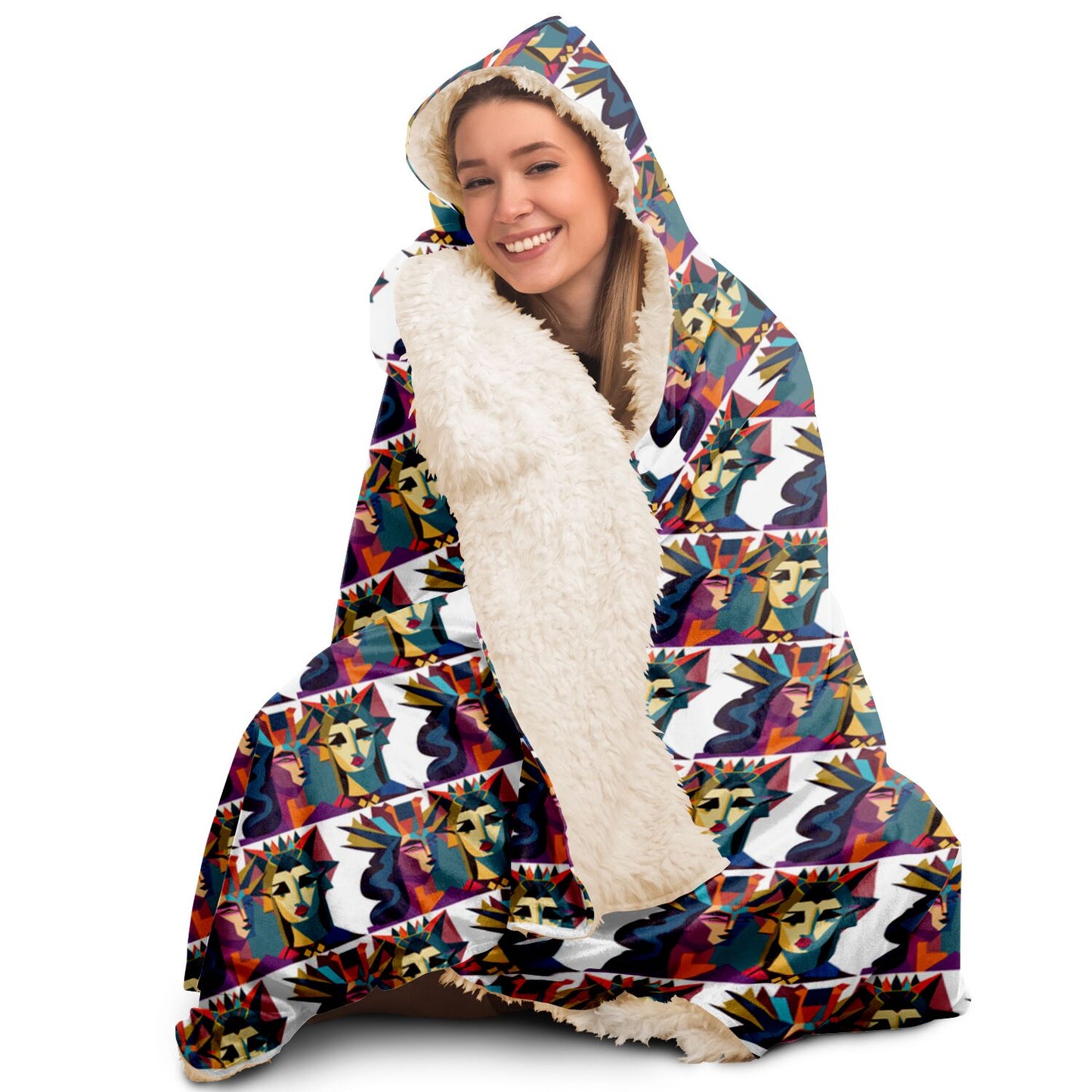 Hooded Blanket - AOP Kukloso The Couple Pattern No 6 - Free Shipping