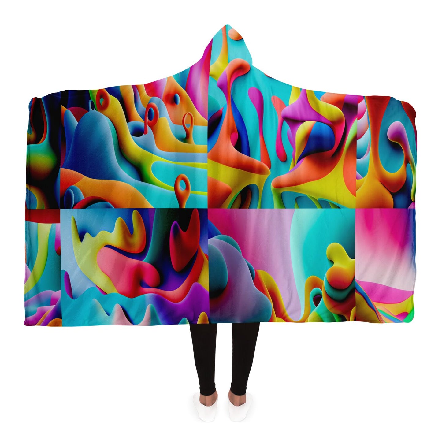 Hooded Blanket - AOP Kukloso Got Color Large Pattern - Free Shipping