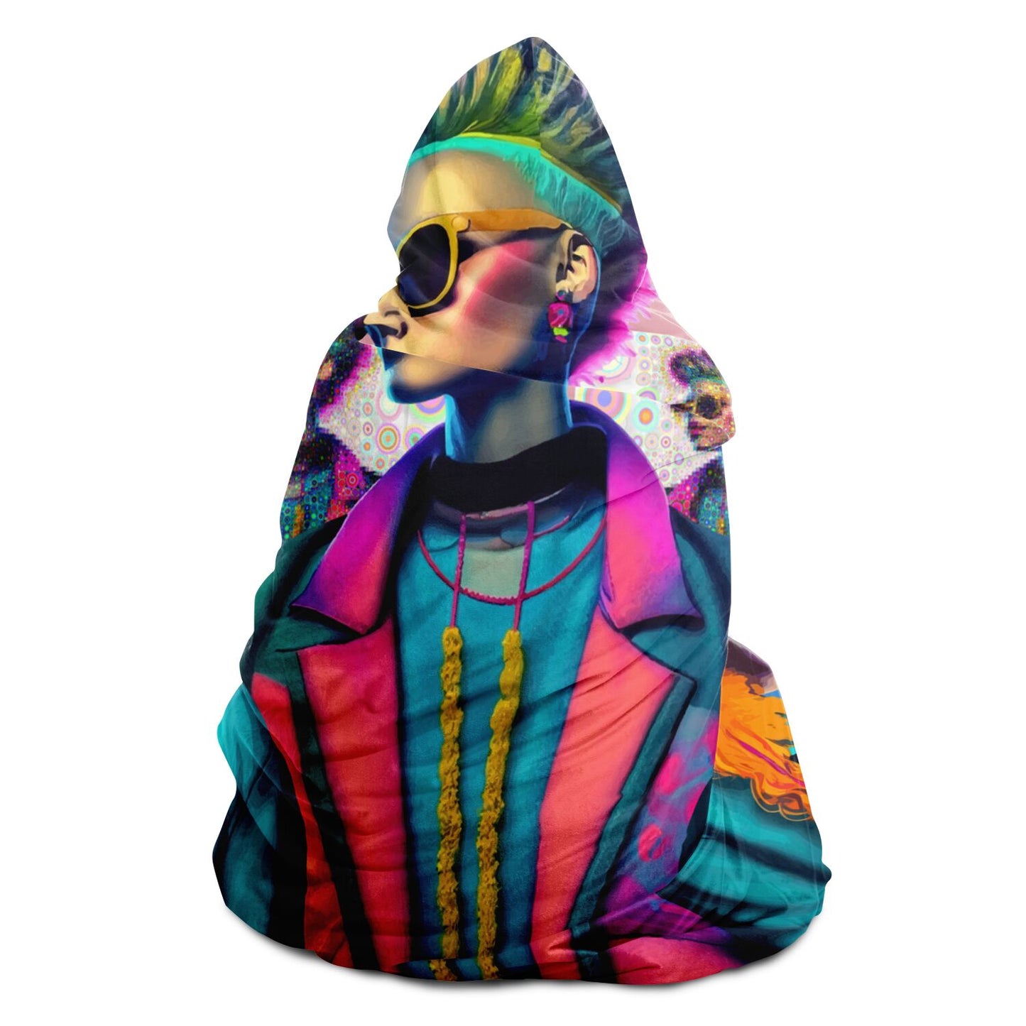 Hooded Blanket - AOP Kukloso Punk Chic No 3 - Free Shipping