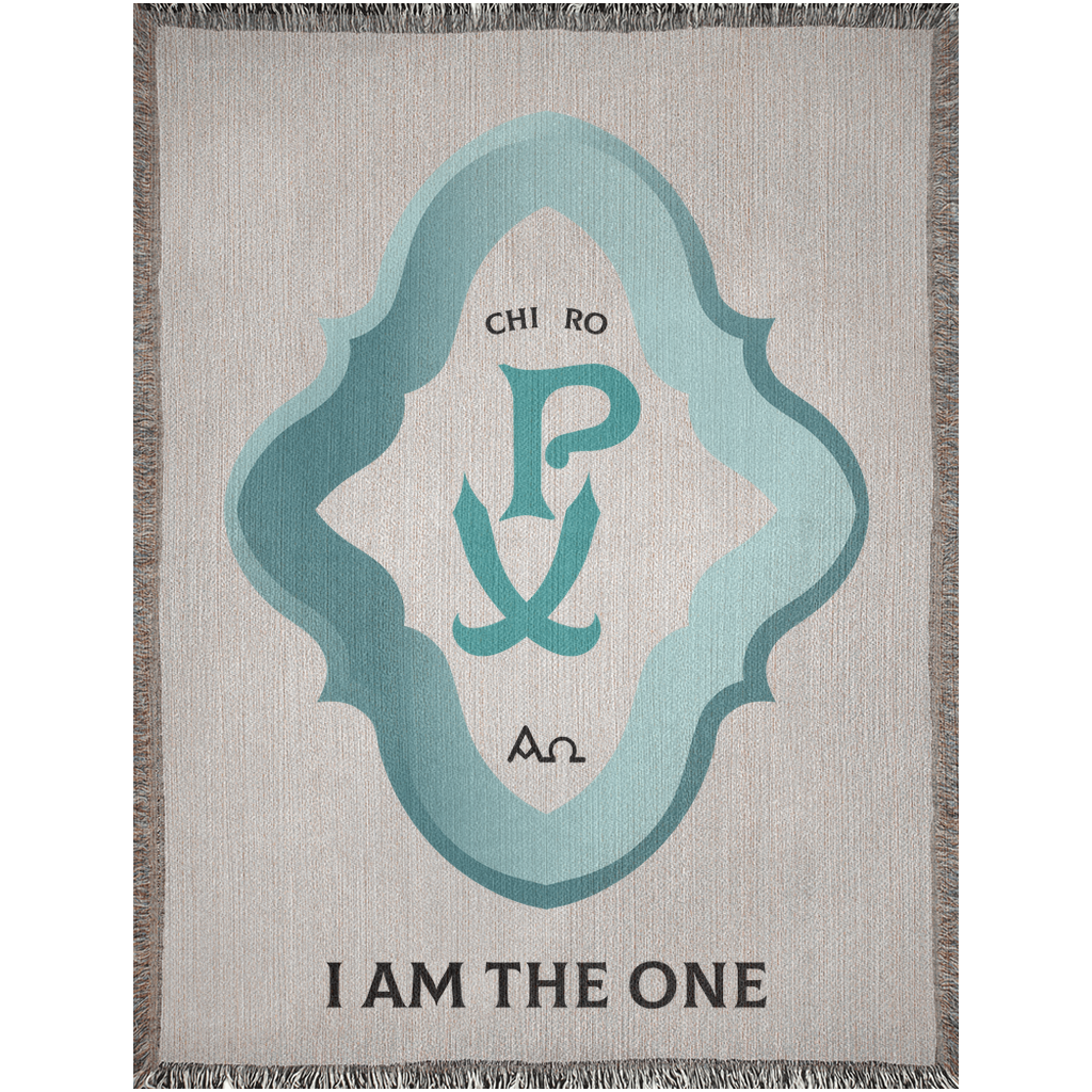 Woven Blankets Kukloso PX Chi Ro Christogram- "I Am The One" - Free Shipping