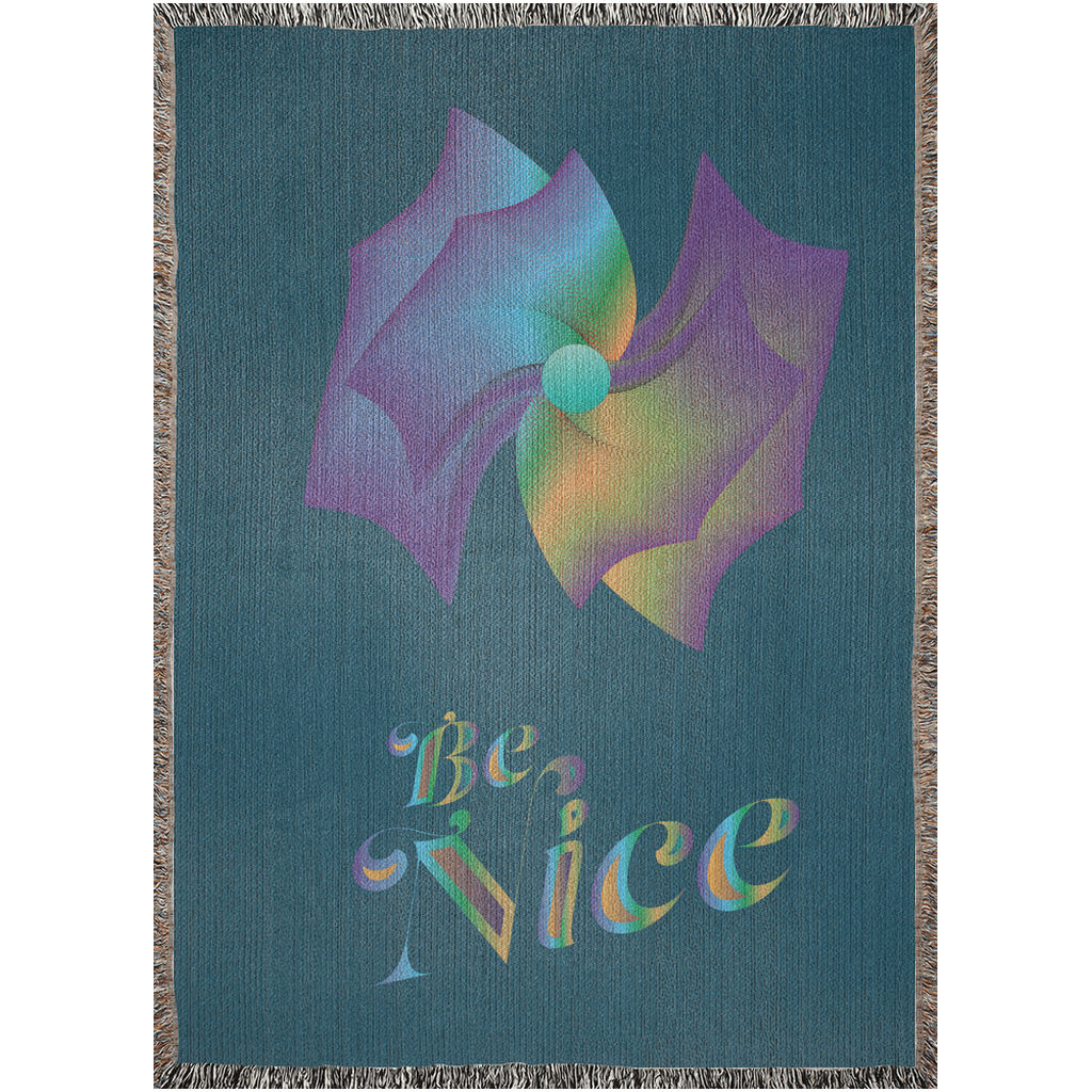 Woven Blankets Kukloso Kuklos No 4423 'Be Nice' - Free Shipping