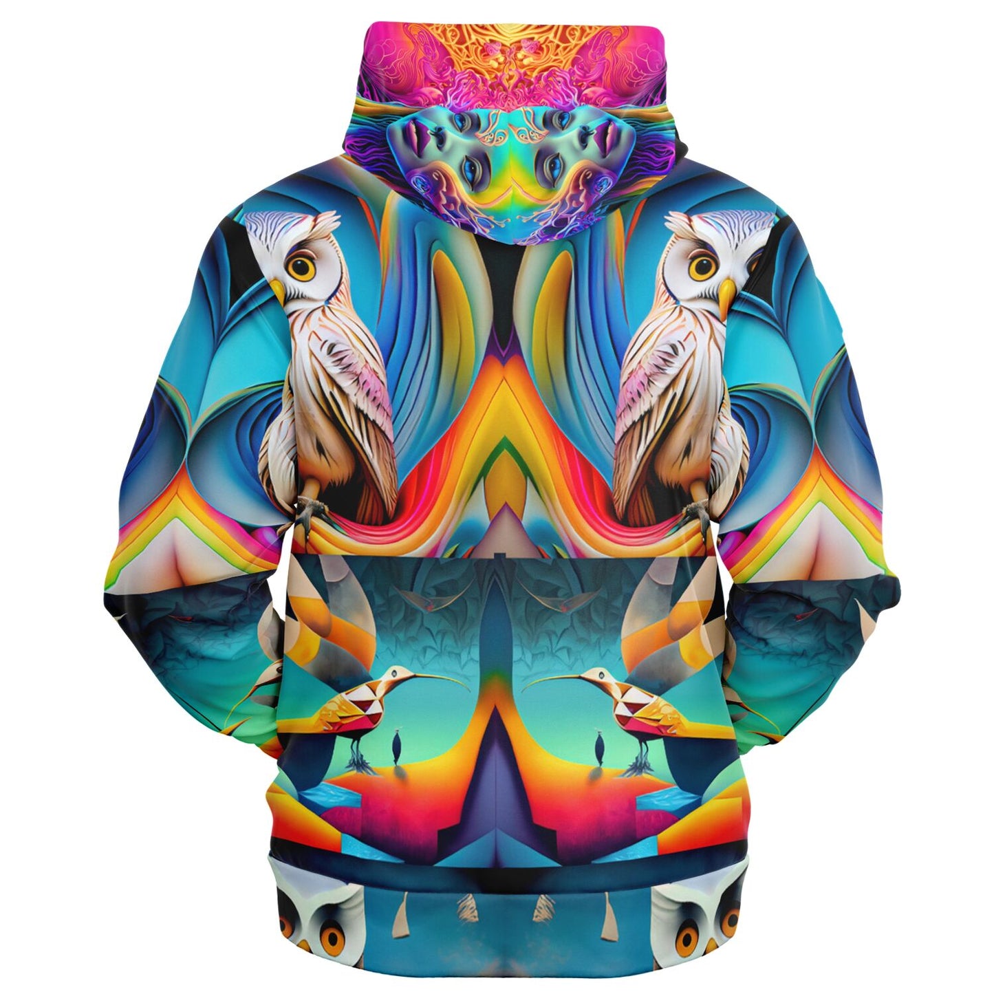 Fashion Zip-Up Hoodie - AOP Kukloso Cubist Faces No 34 - Free Shipping