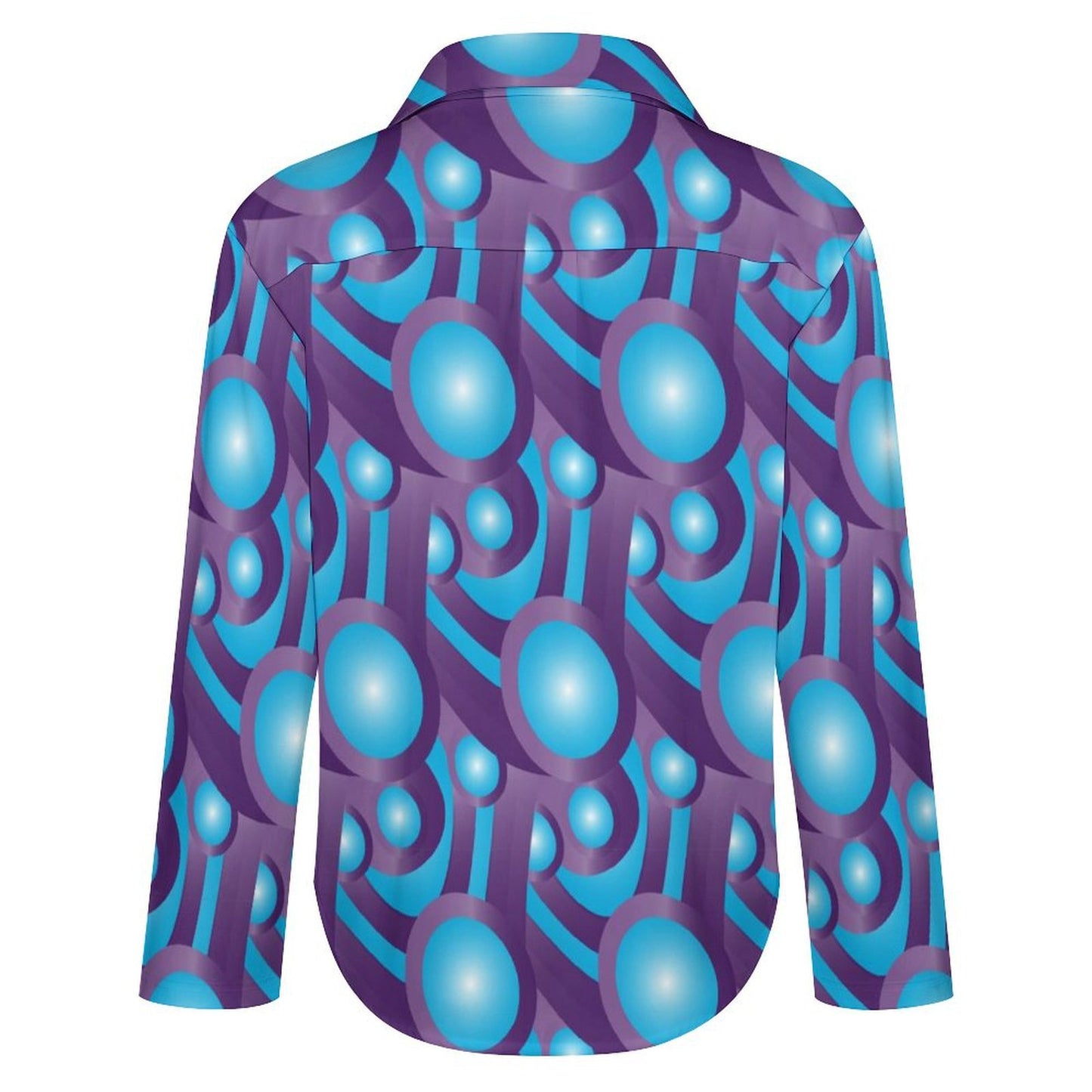 Long Sleeve Shirt Blouse Kukloso Abstract No 11