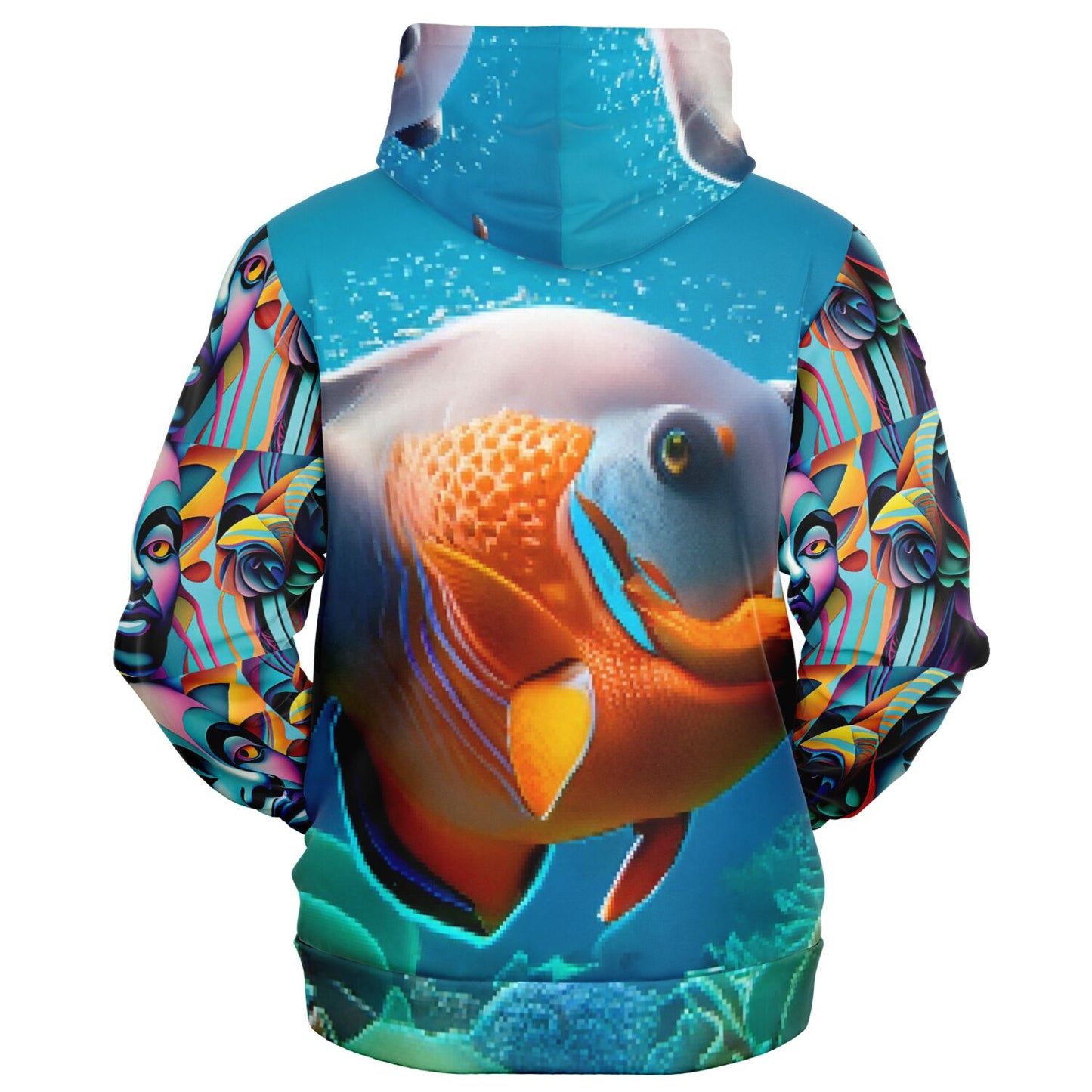 Fashion Zip-Up Hoodie - AOP Kukloso Cubist Faces No 17 - Free Shipping