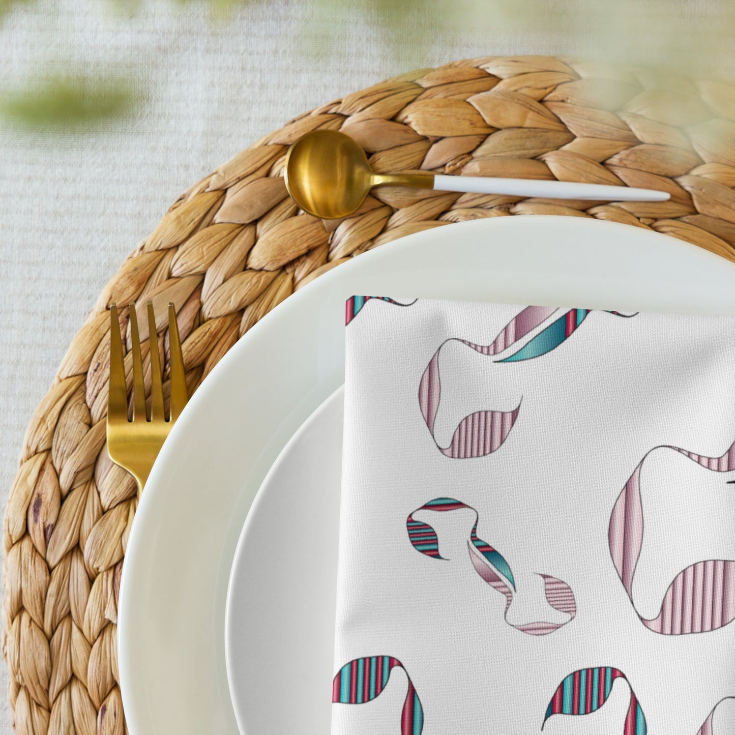 Cloth napkin set Kukloso Abstractical Pattern No 240 - Free Shipping