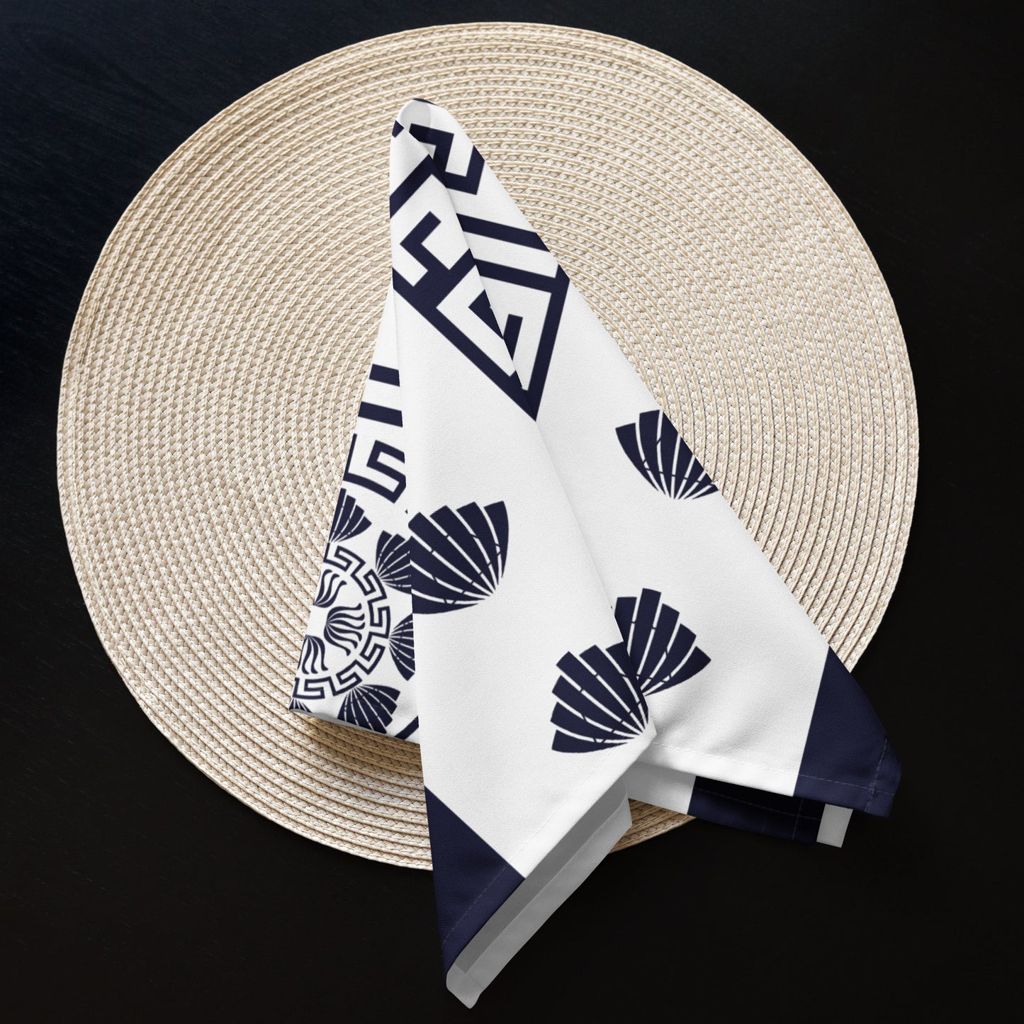 Cloth napkin set Kukloso Greek Border no 78 - Free Shipping
