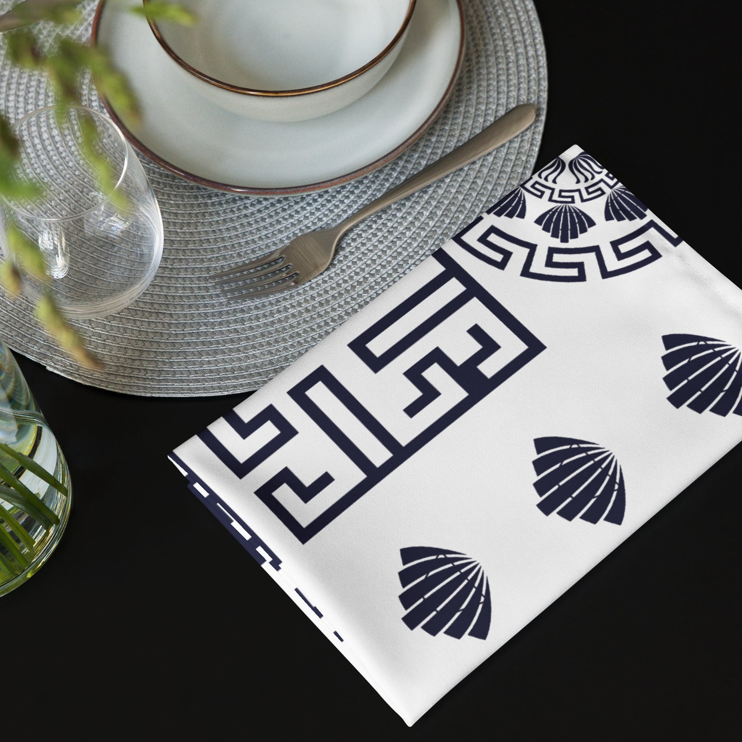 Cloth napkin set Kukloso Greek Border no 78 - Free Shipping