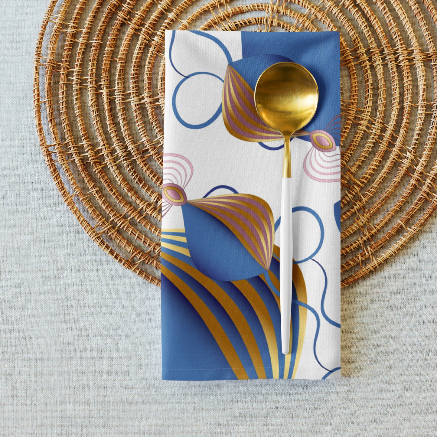 Cloth napkin set Kukloso Fleurons No 48 - Free Shipping
