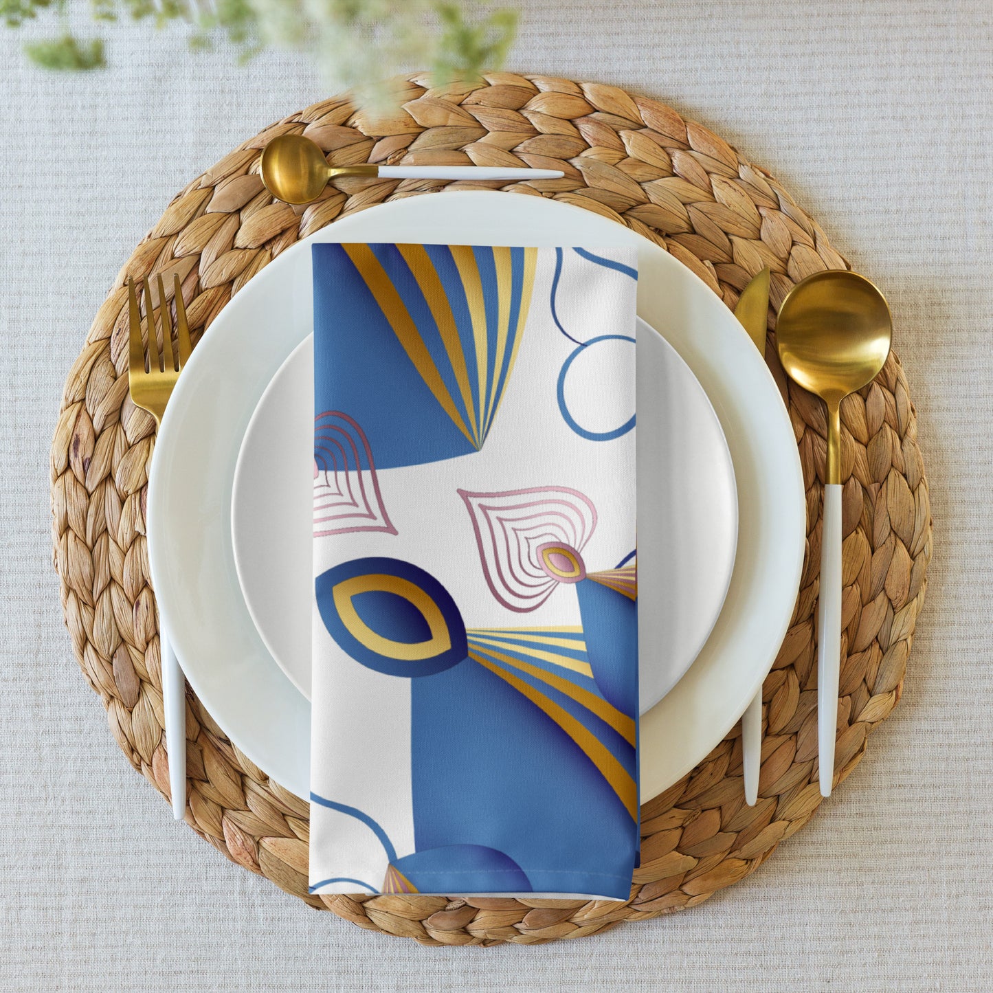 Cloth napkin set Kukloso Fleurons No 48 - Free Shipping