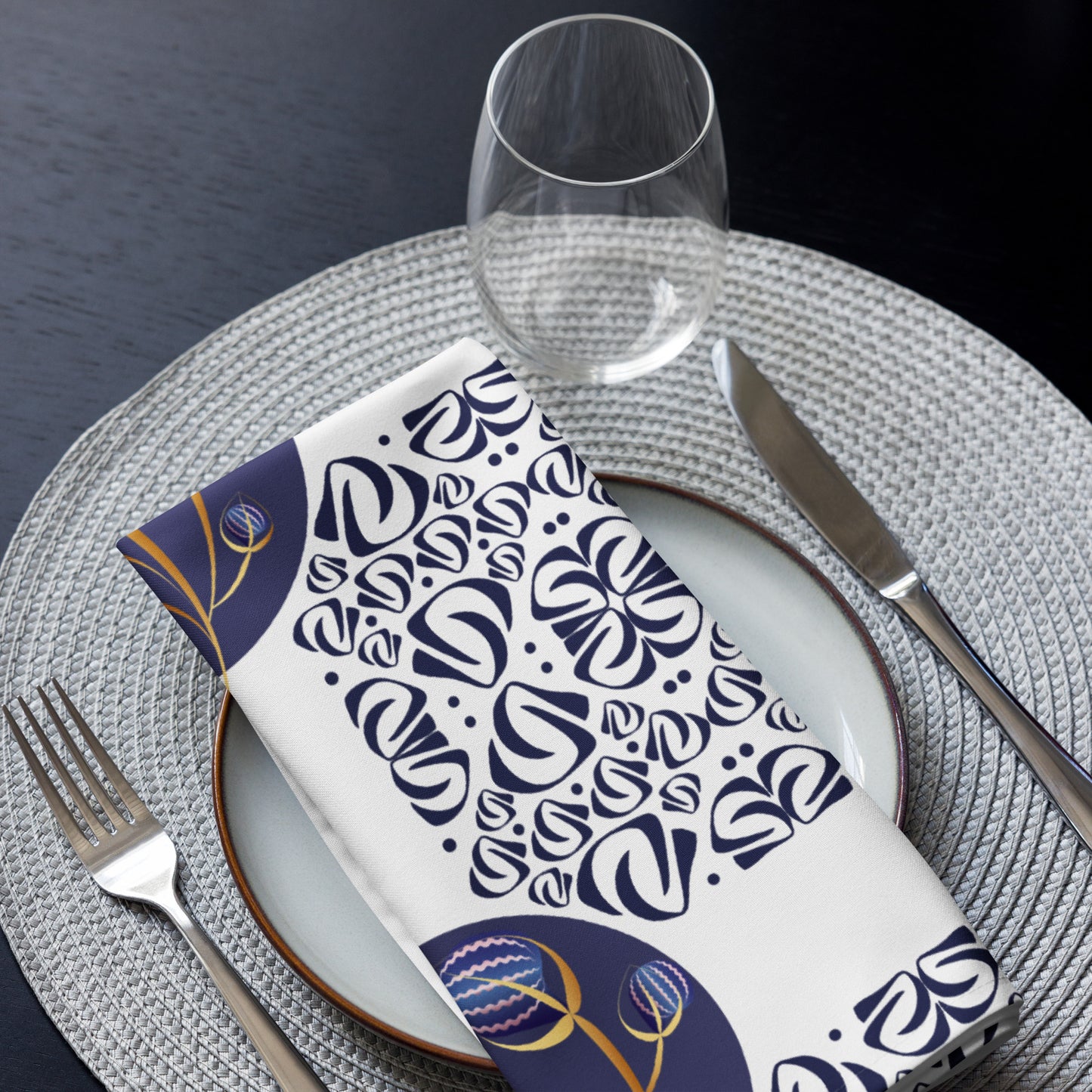 Cloth napkin set Kukloso Fleurons No 33 - Free Shipping