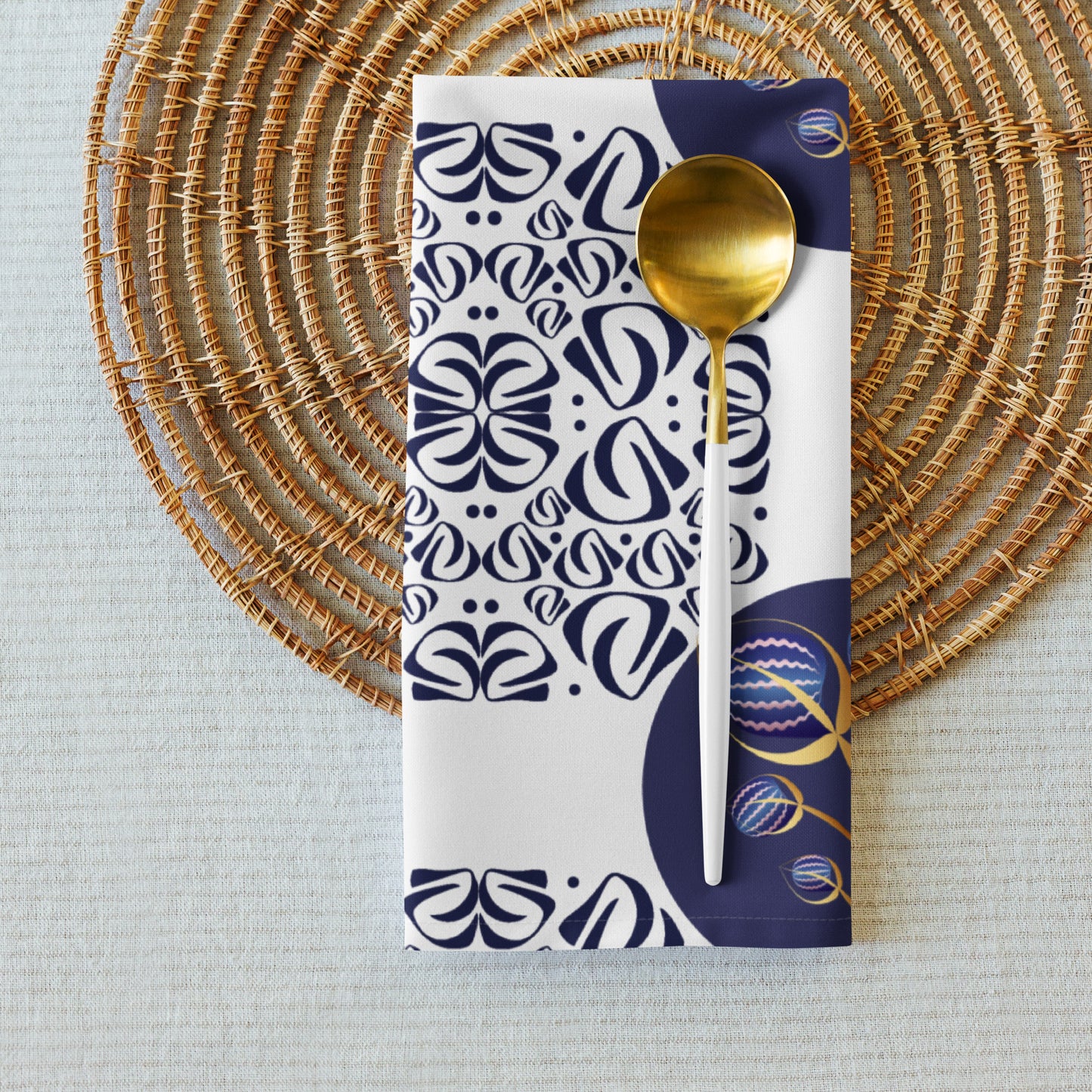 Cloth napkin set Kukloso Fleurons No 33 - Free Shipping