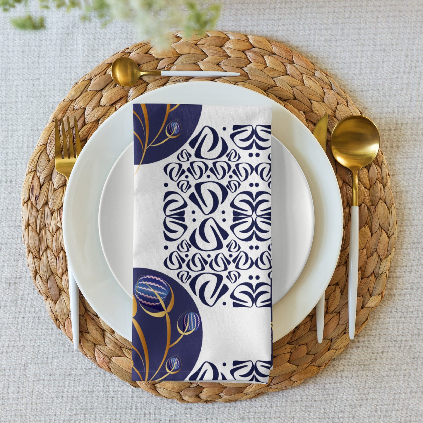 Cloth napkin set Kukloso Fleurons No 33 - Free Shipping