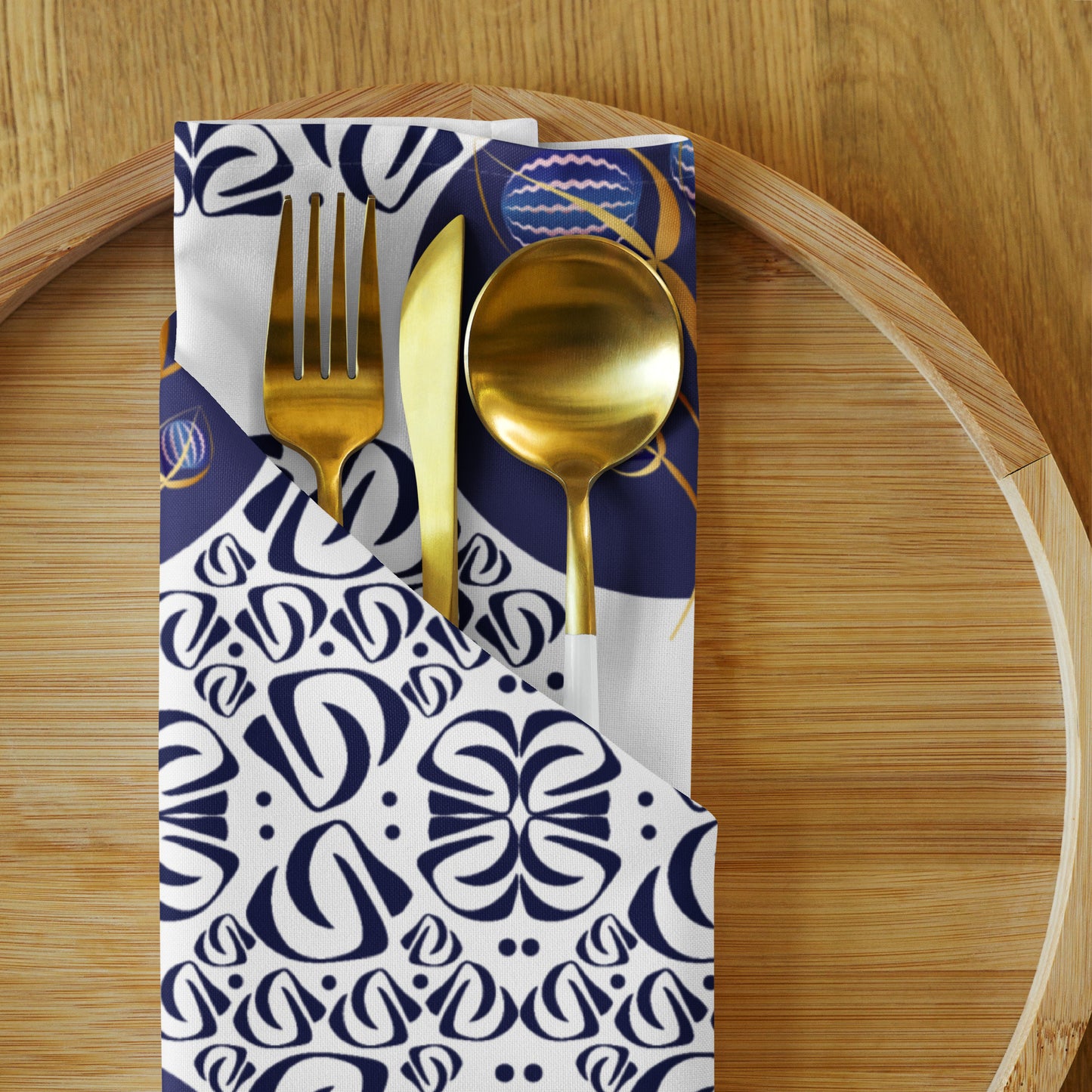 Cloth napkin set Kukloso Fleurons No 33 - Free Shipping